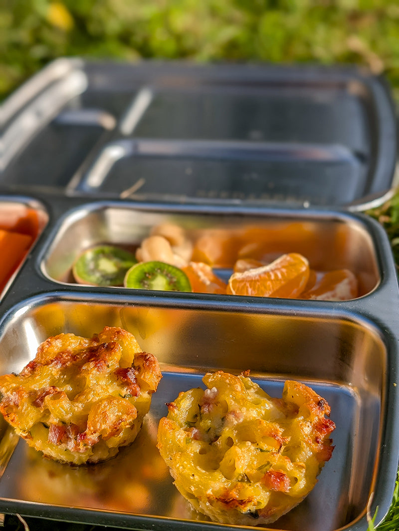 The Brightside - Bacon & Zucchini Macaroni Cheese Cups from Nutrition By Jane