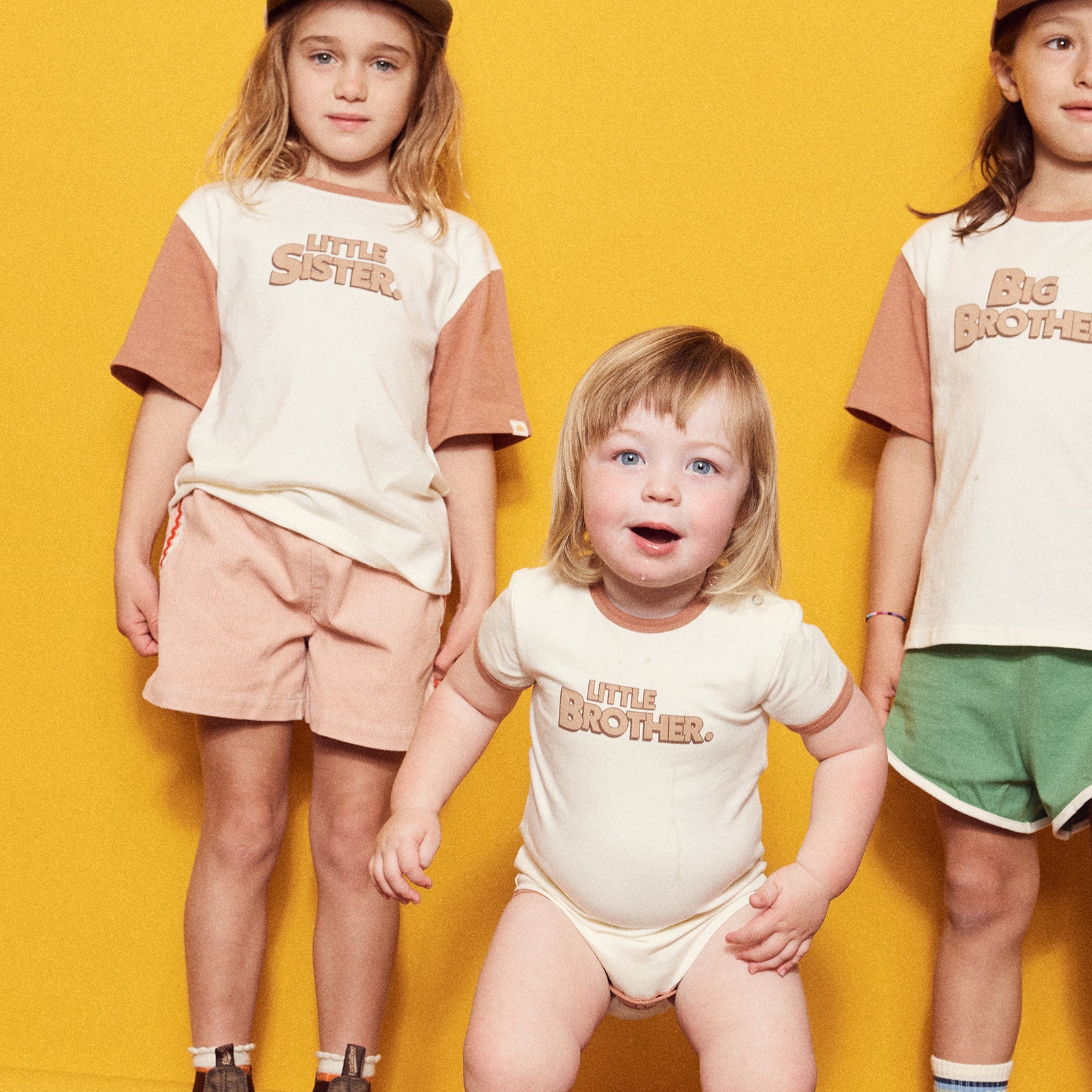 Little Brother Organic Cotton Onesie - Mousse