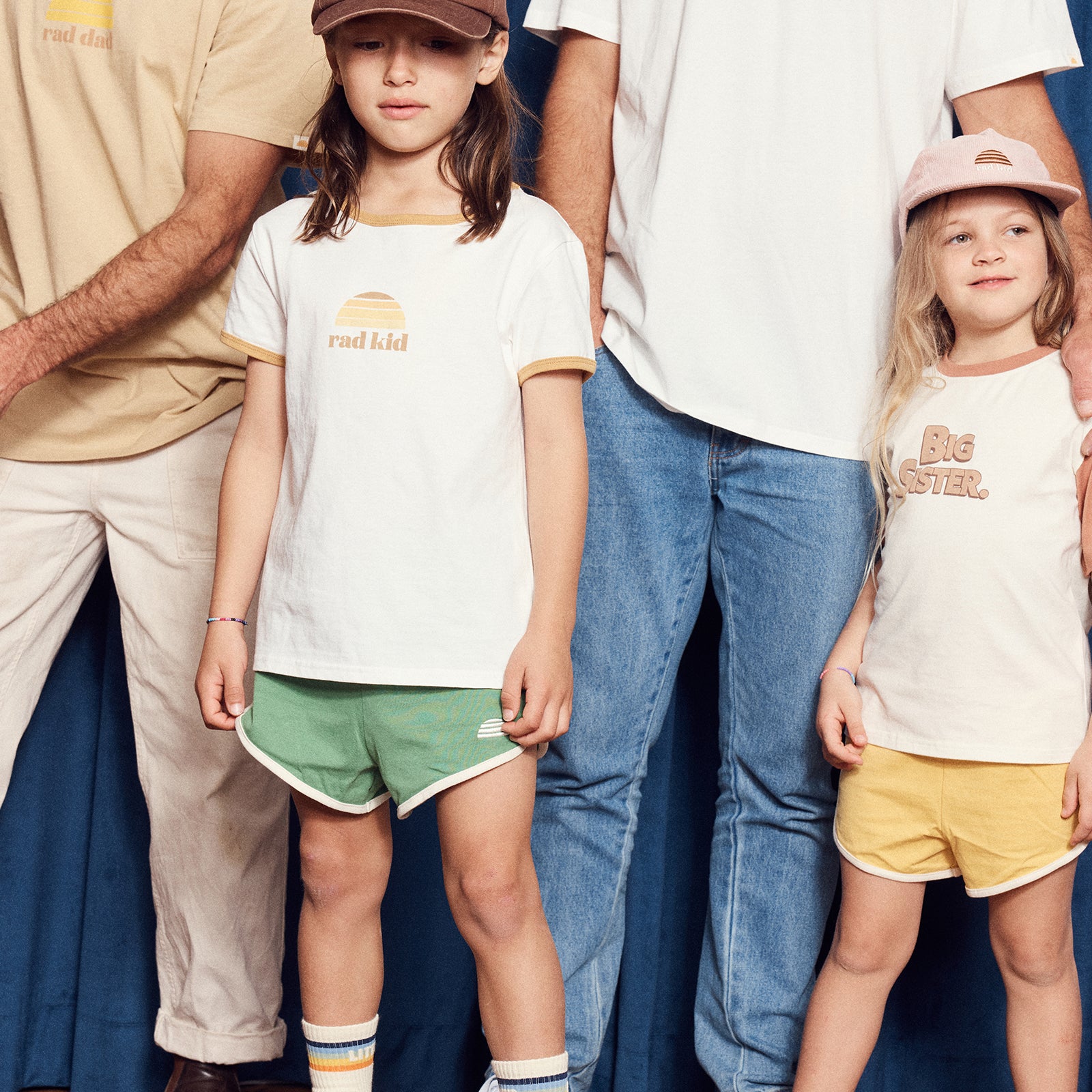 Rad Dad and Rad Kid Cord Cap Bundle - Dad Tan and Kid Mauve