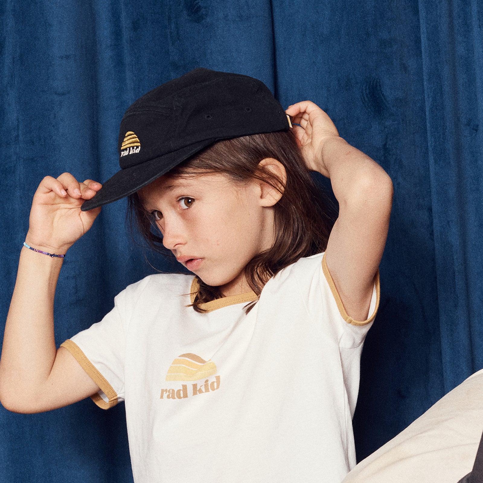 Rad Kid 5 Panel Cap - Washed Black