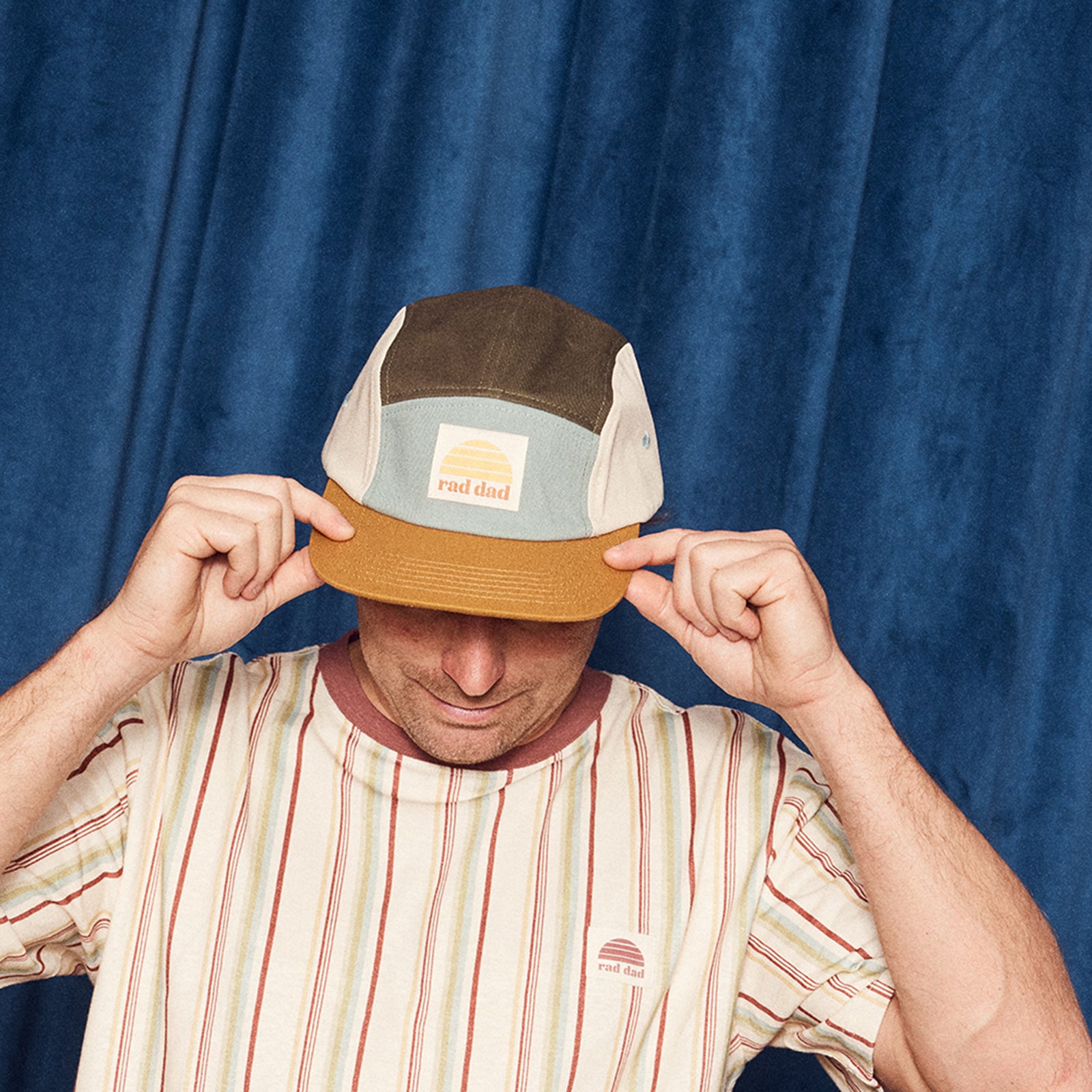 Rad Dad and Rad Kid Five Panel Cap Bundle - Khaki Splice