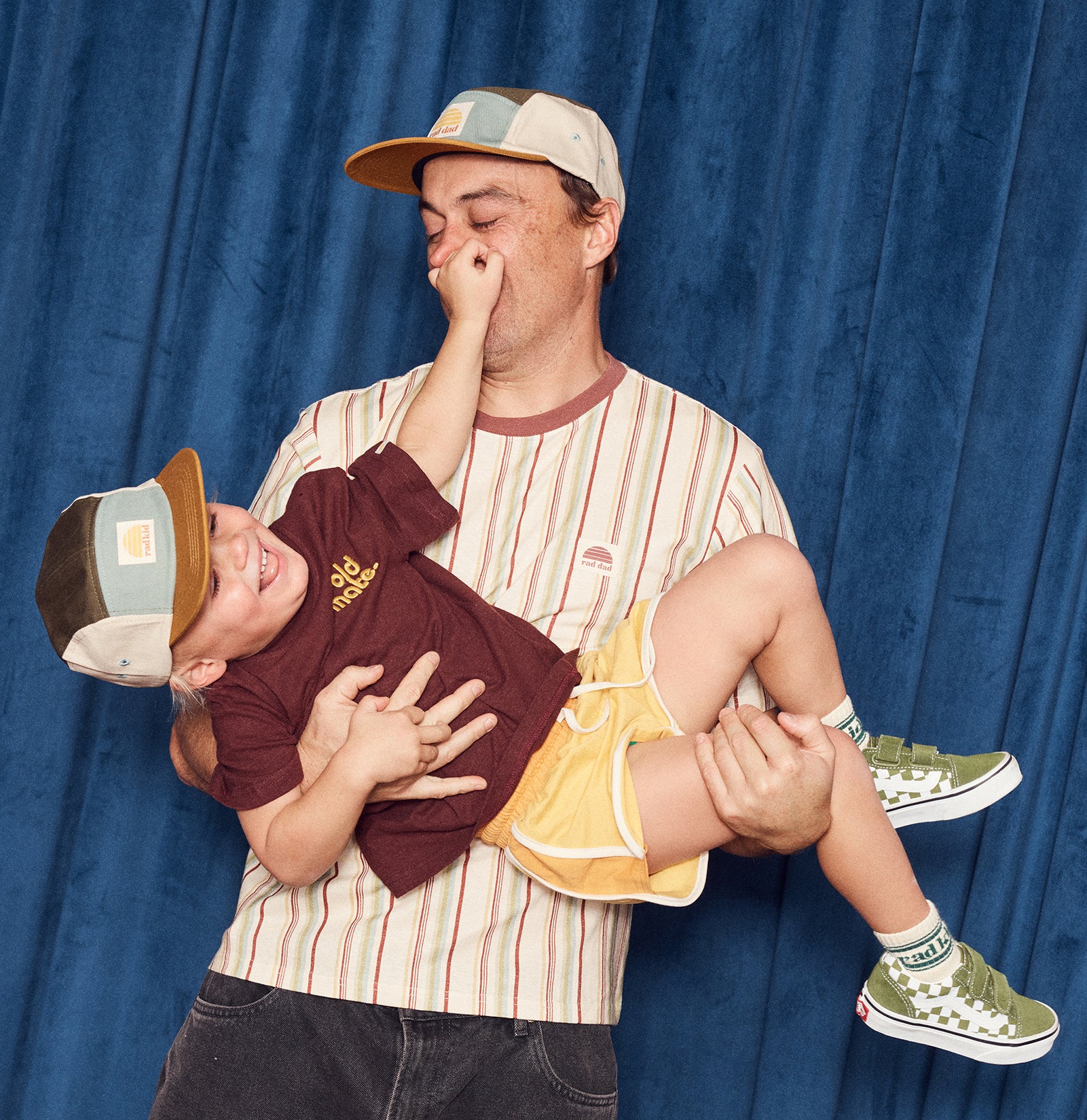 Rad Dad and Rad Kid Five Panel Cap Bundle - Khaki Splice