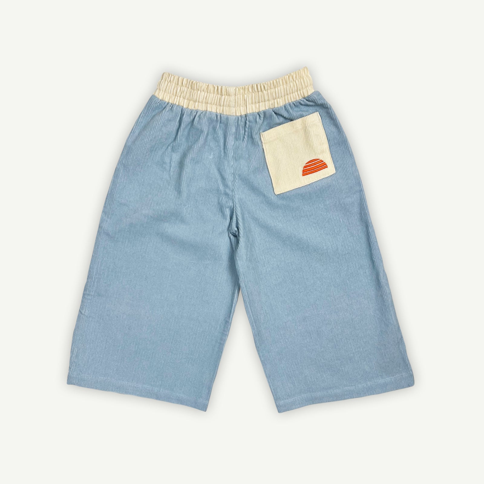 Corduroy Side Stripe Wide Leg Pant - Sky Blue