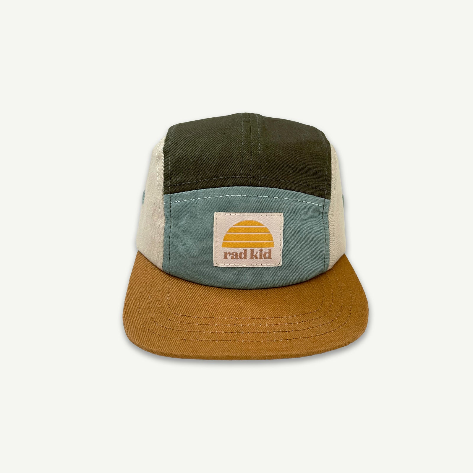 Rad Uncle and Rad Kid Spliced Khaki Five Panel Cap