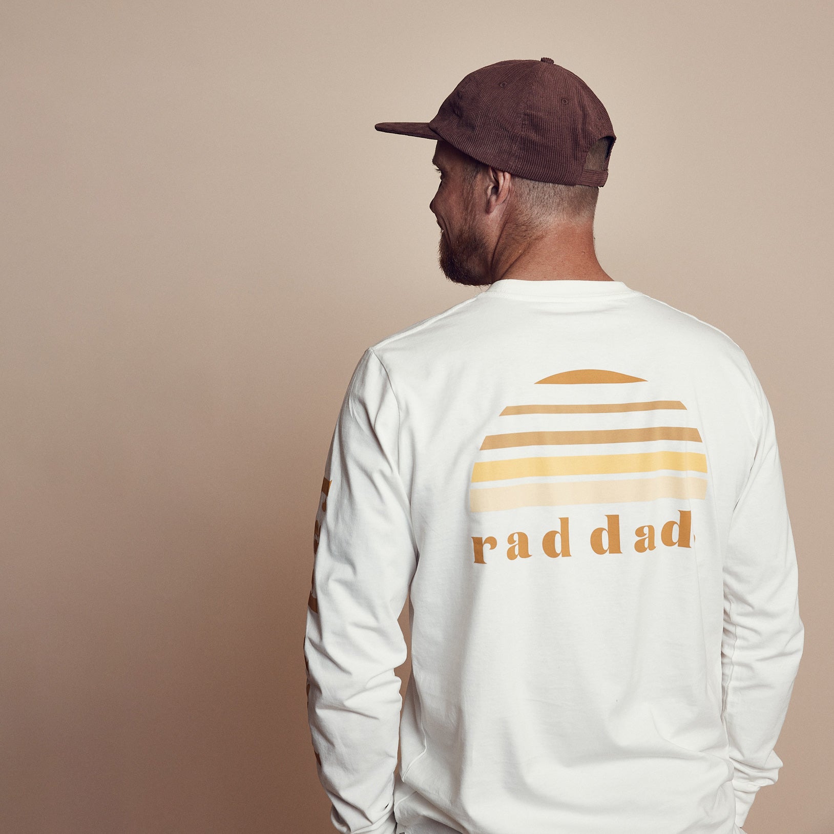 Rad Dad Tonal Long Sleeve Tee - White