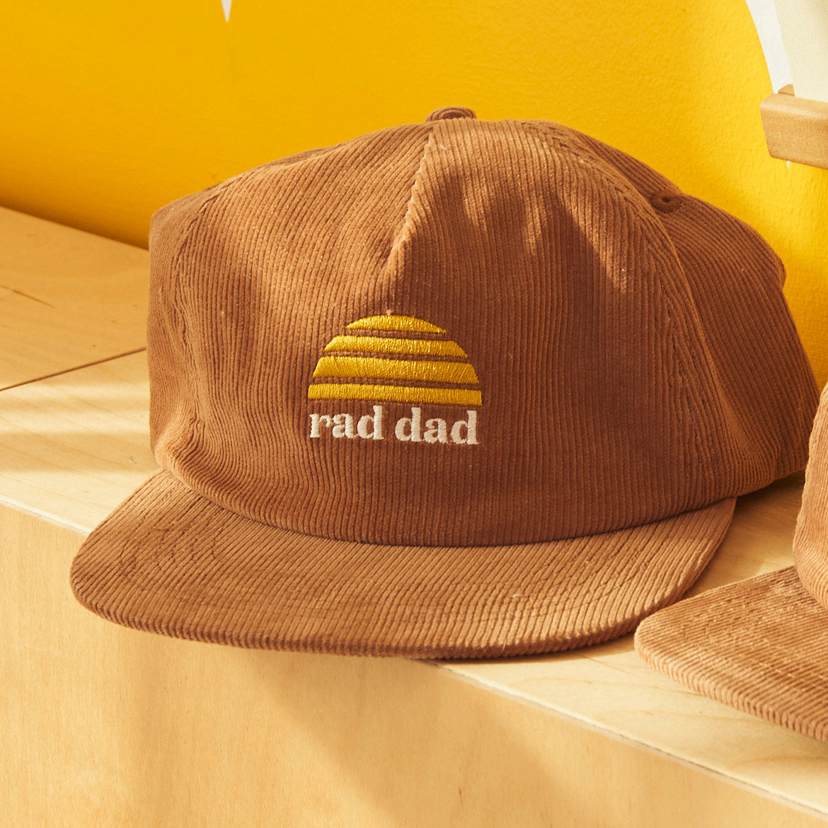 Rad Dad and Rad Kid Cord Cap Bundle - Dad Tan and Kid Mauve