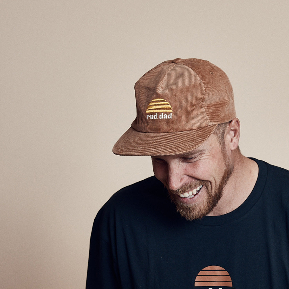 Rad Dad and Rad Kid Cord Cap Bundle - Dad Tan and Kid Mauve