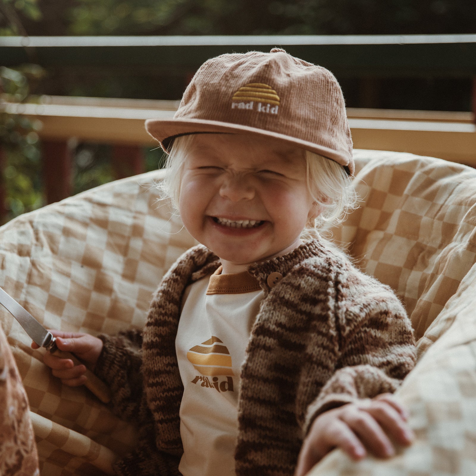Rad Kid and Rad Dad Cord Cap Bundle - Tan