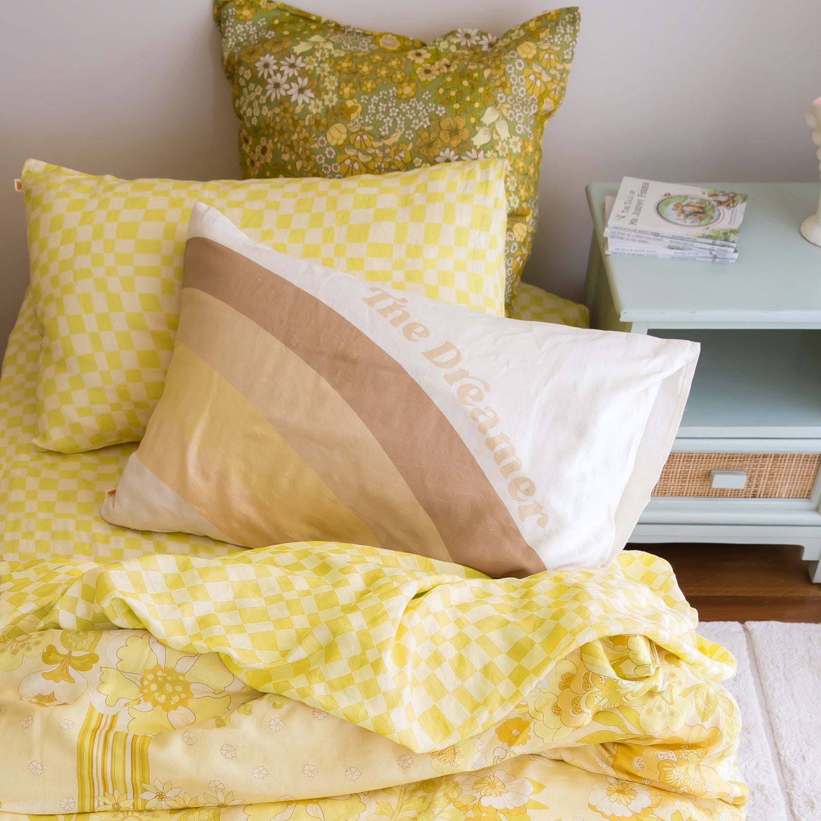 Lime Check Standard Pillowcase SET