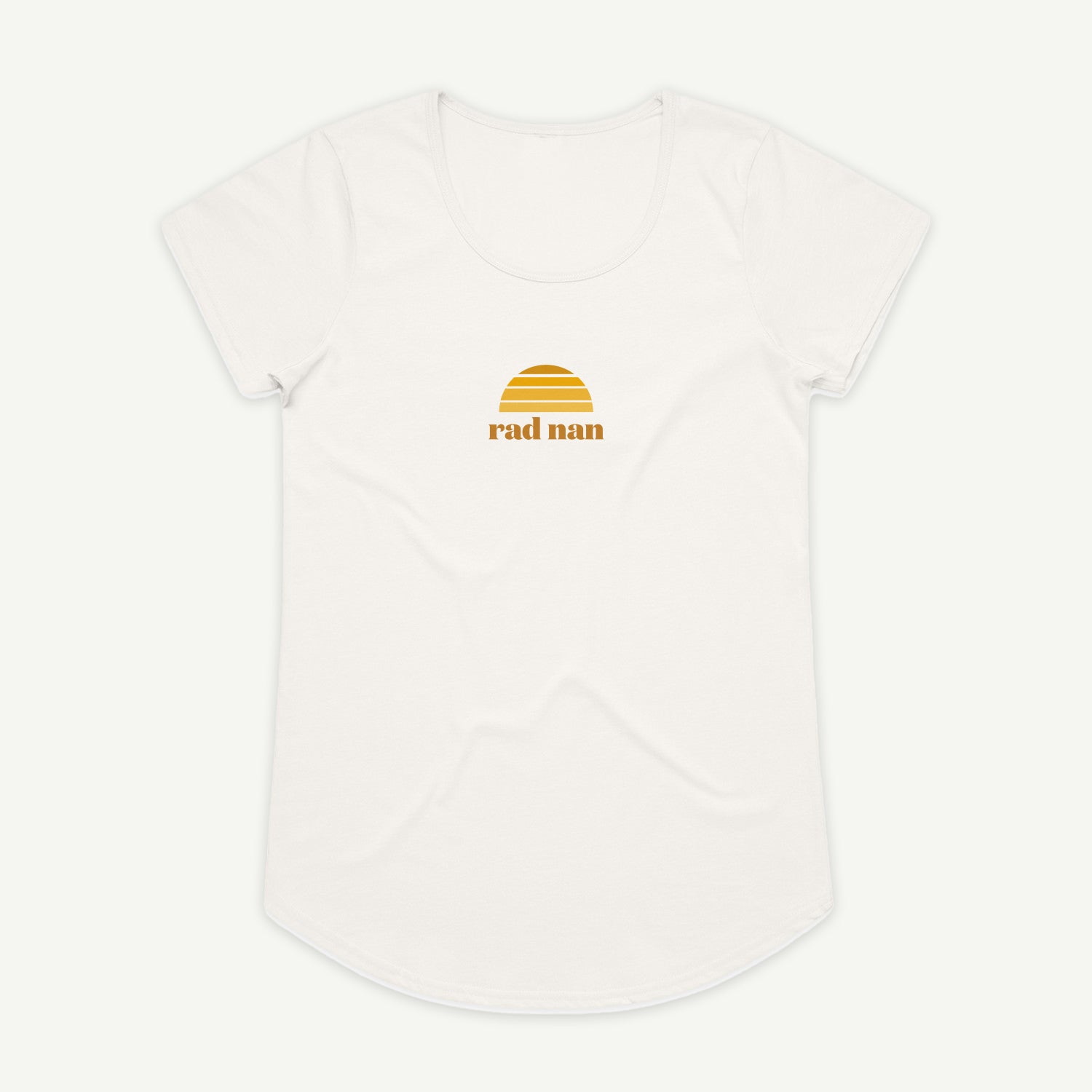 Rad Nan Scoop Neck Tee - White