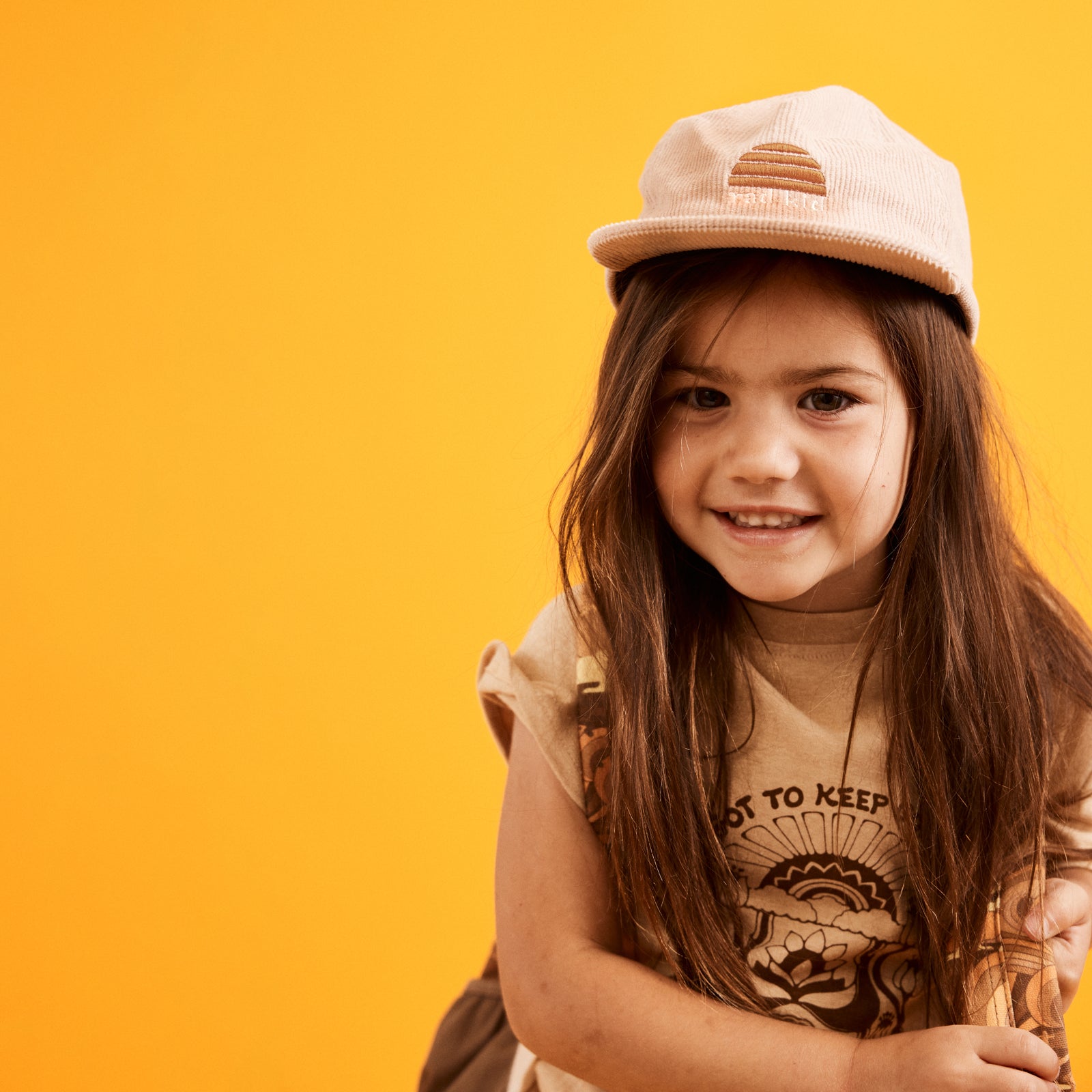 Rad Dad and Rad Kid Cord Cap Bundle - Dad Tan and Kid Mauve