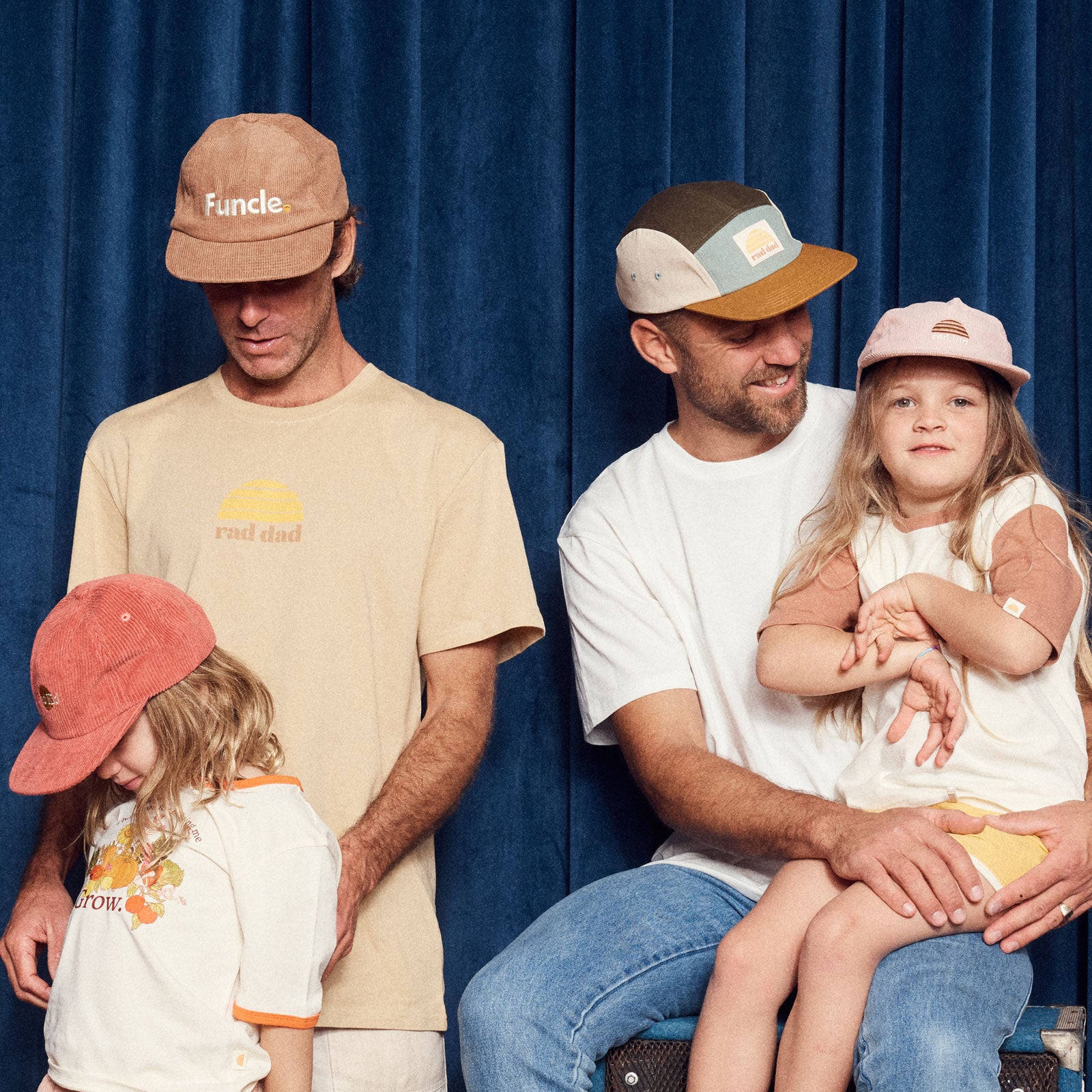 Funcle and Rad Kid Cord Cap Bundle - Tan