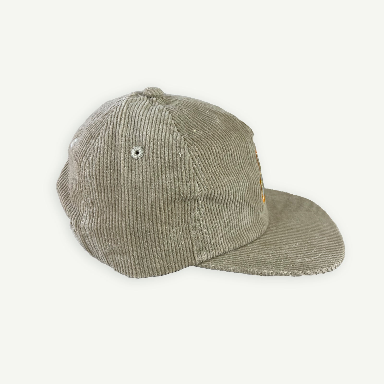 Peace On Earth Pinch Front Cord Kids Cap - Ecru