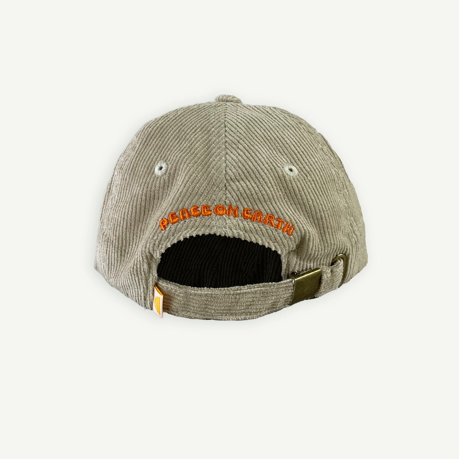 Peace On Earth Pinch Front Cord Kids Cap - Ecru