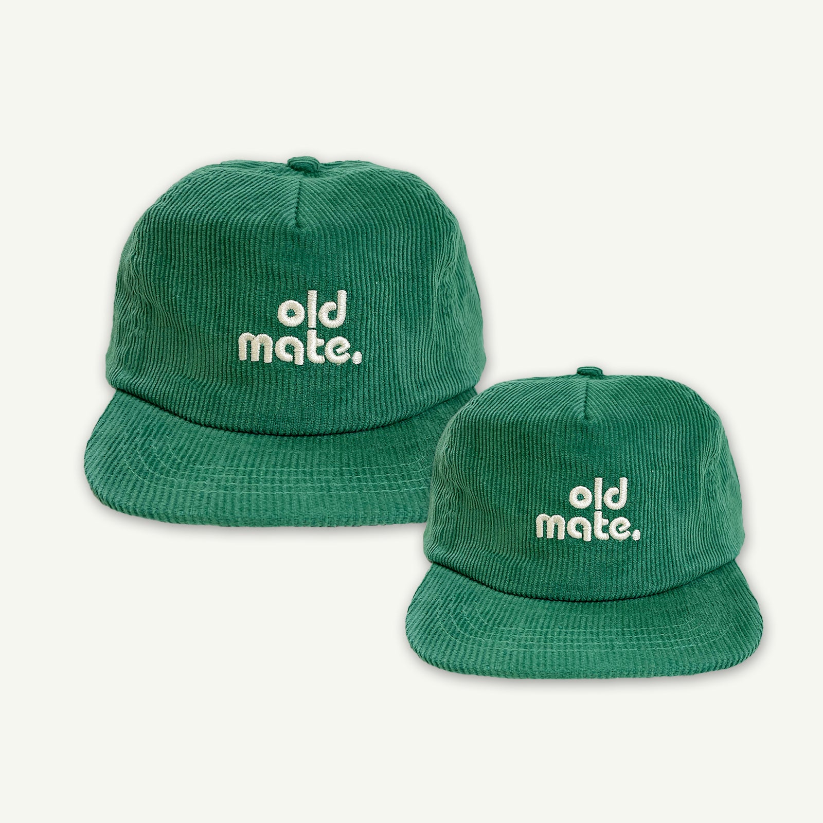 Old Mate Cord Cap Bundle - Moss