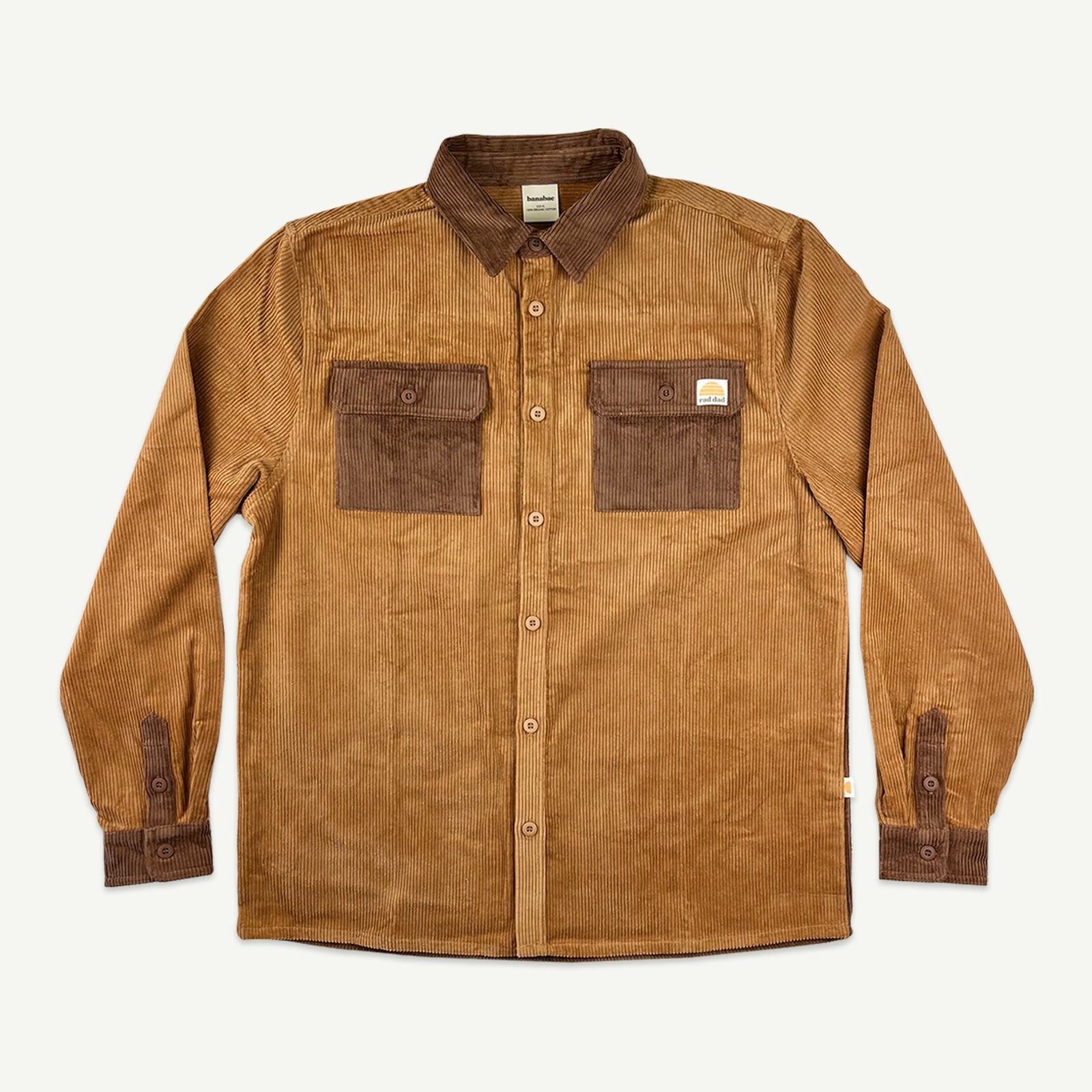 Rad Dad Organic Corduroy Spliced Shirt - Brown