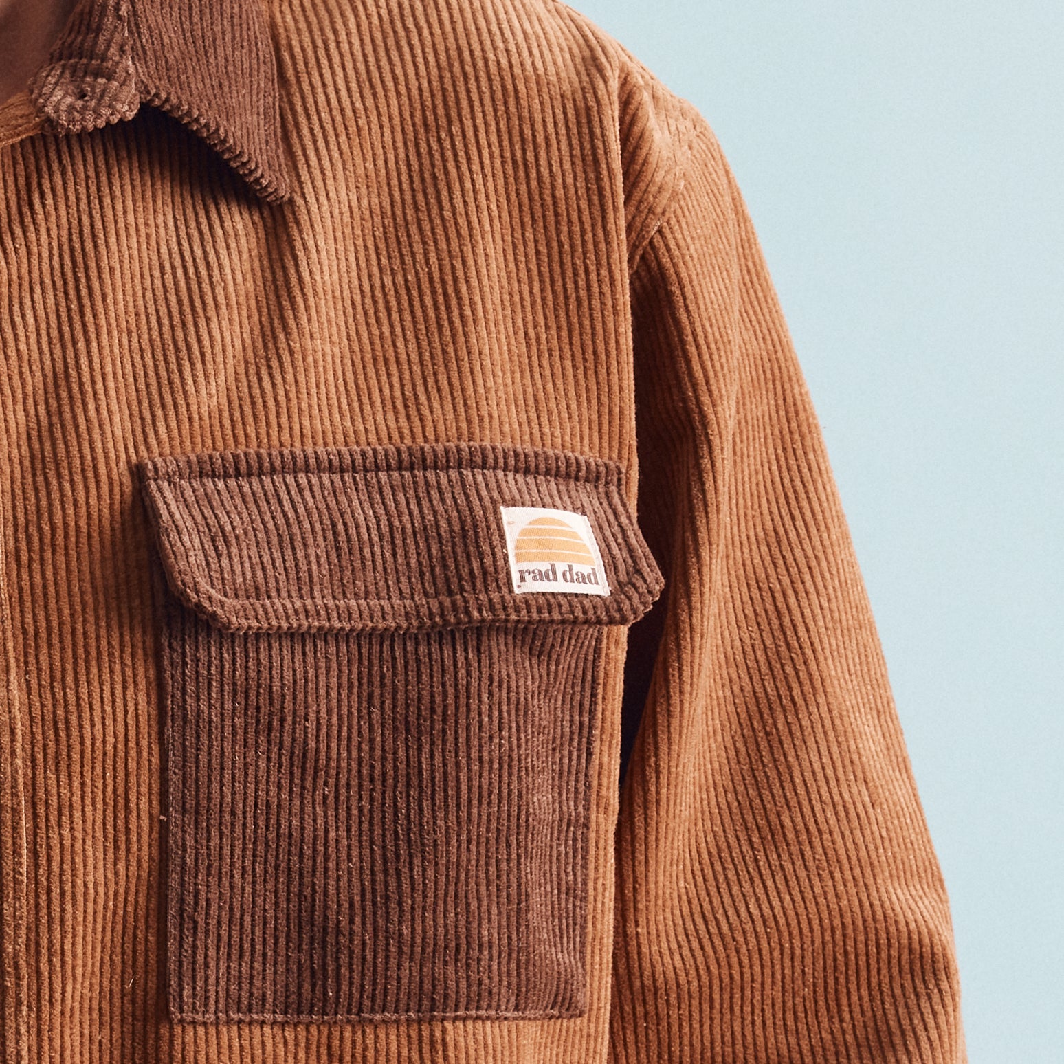 Rad Dad Organic Corduroy Spliced Shirt - Brown