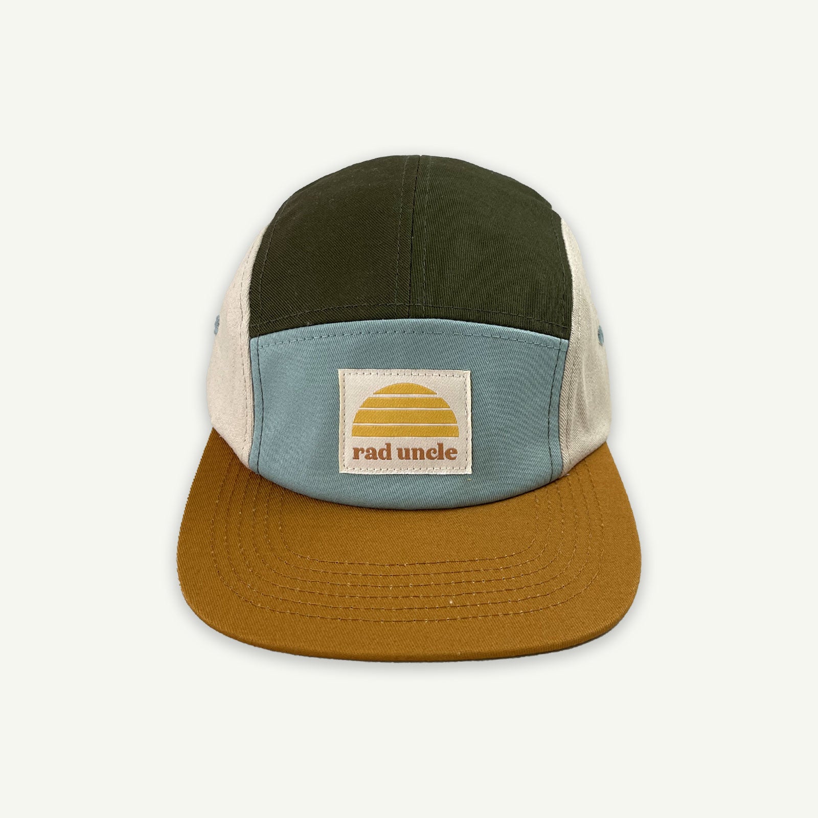 Rad Uncle and Rad Kid Spliced Khaki Five Panel Cap