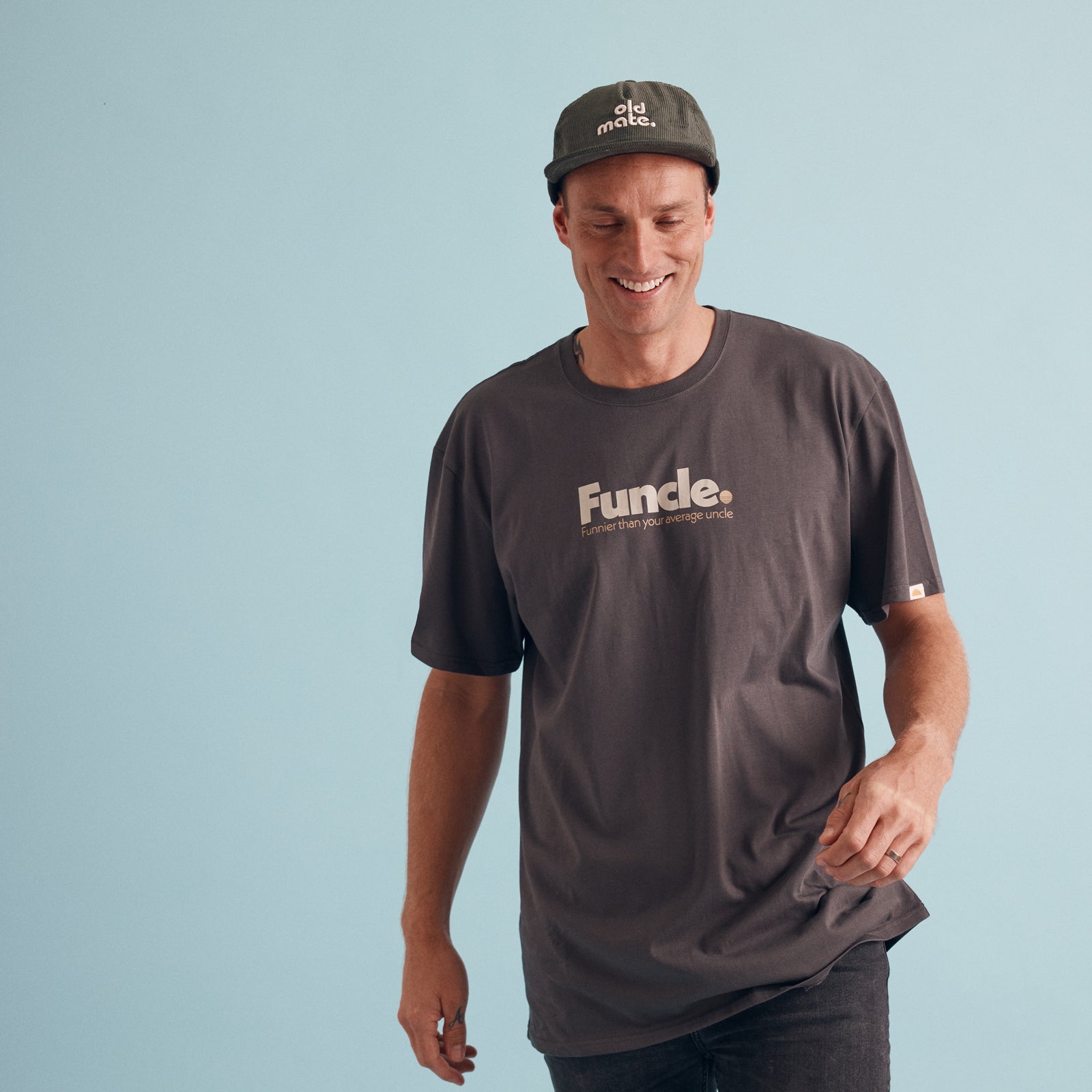 Funcle Tee and Cap Bundle - Washed Black