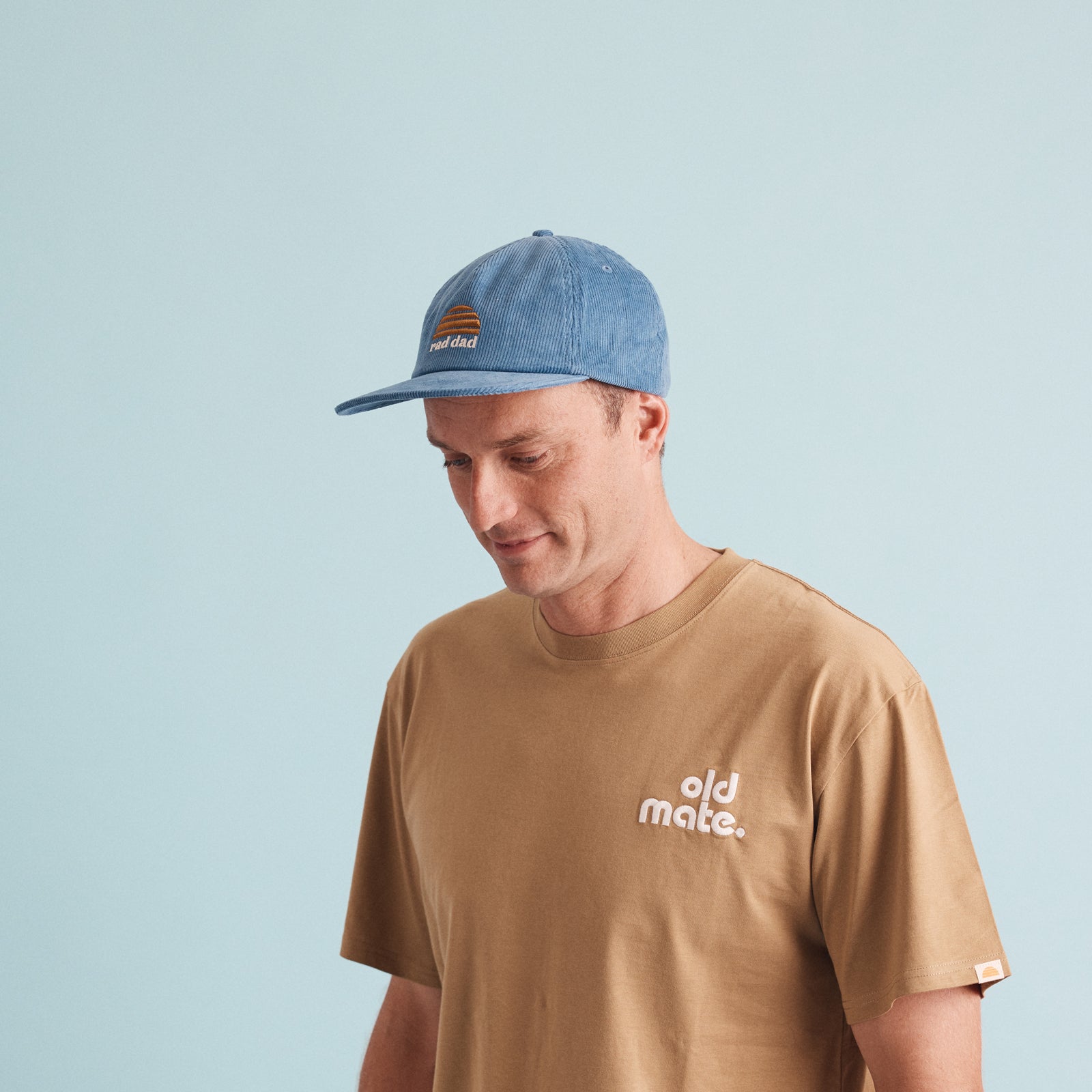 Rad Dad and Rad Kid Cord Cap Bundle - Denim Blue
