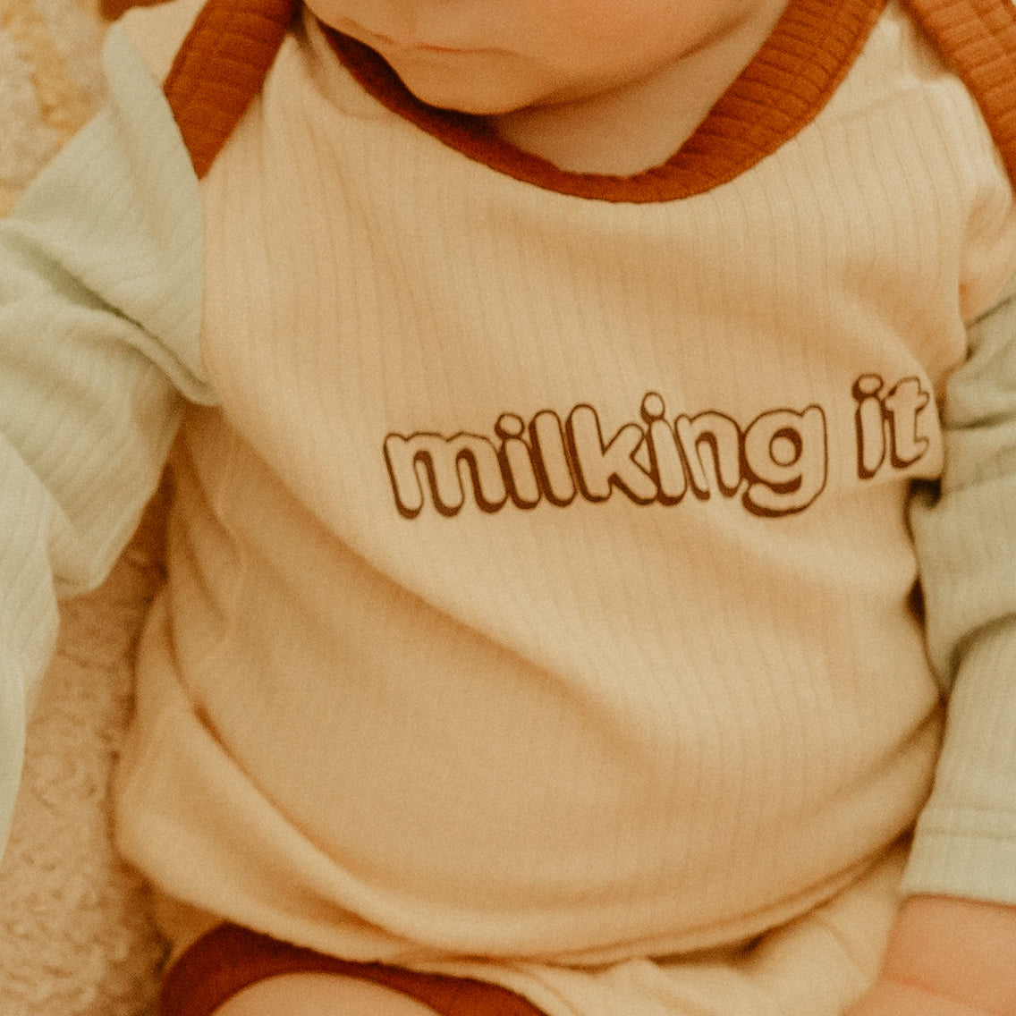Milking It Onesie and Bibs Pacifier Bundle