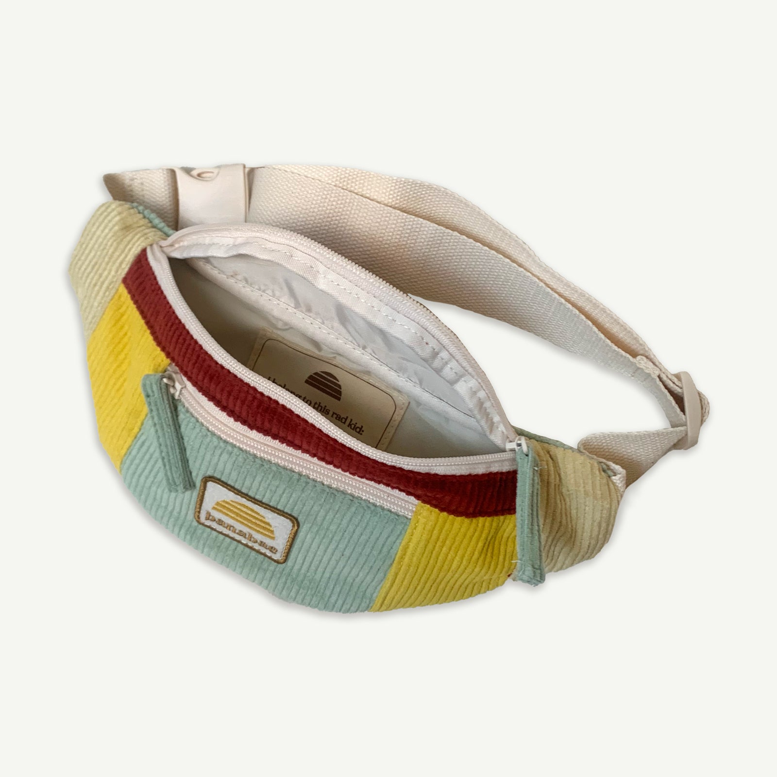 Kids Corduroy Splice Eco Belt Bag - Primary