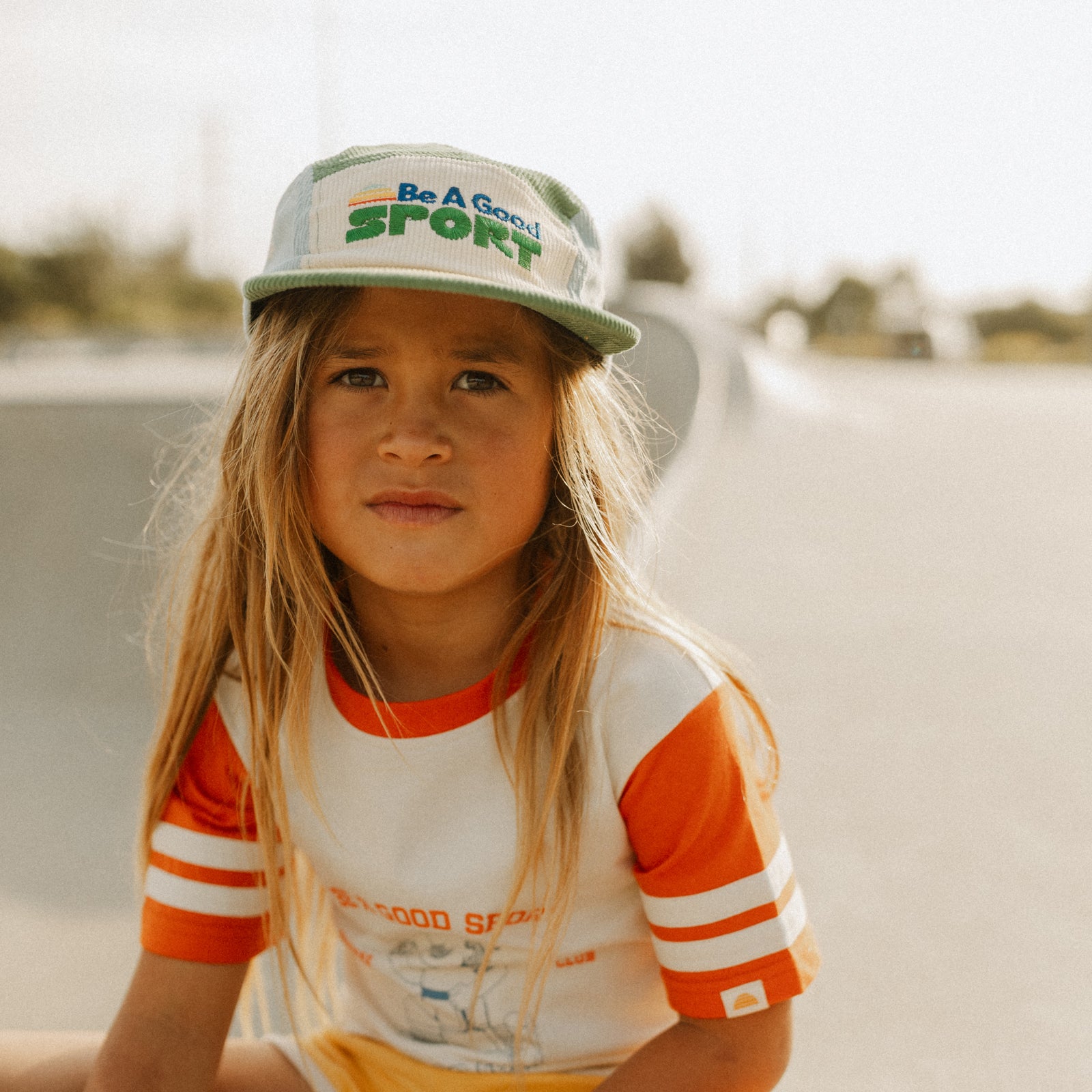 Keep On Running Kids Sports Tee - Poppy