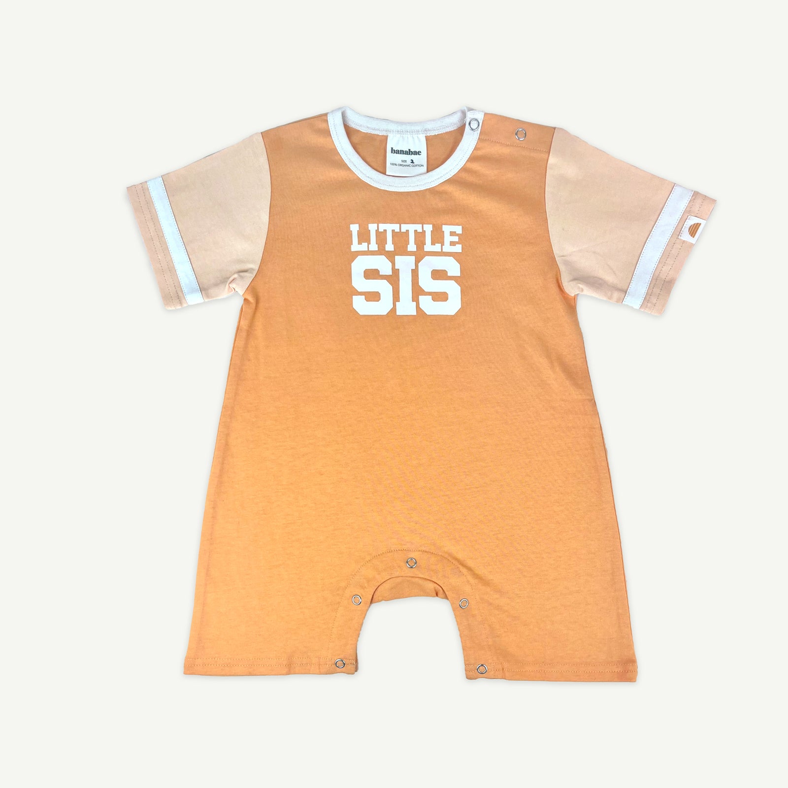 Little Sis Collegiate Playsuit - Coral