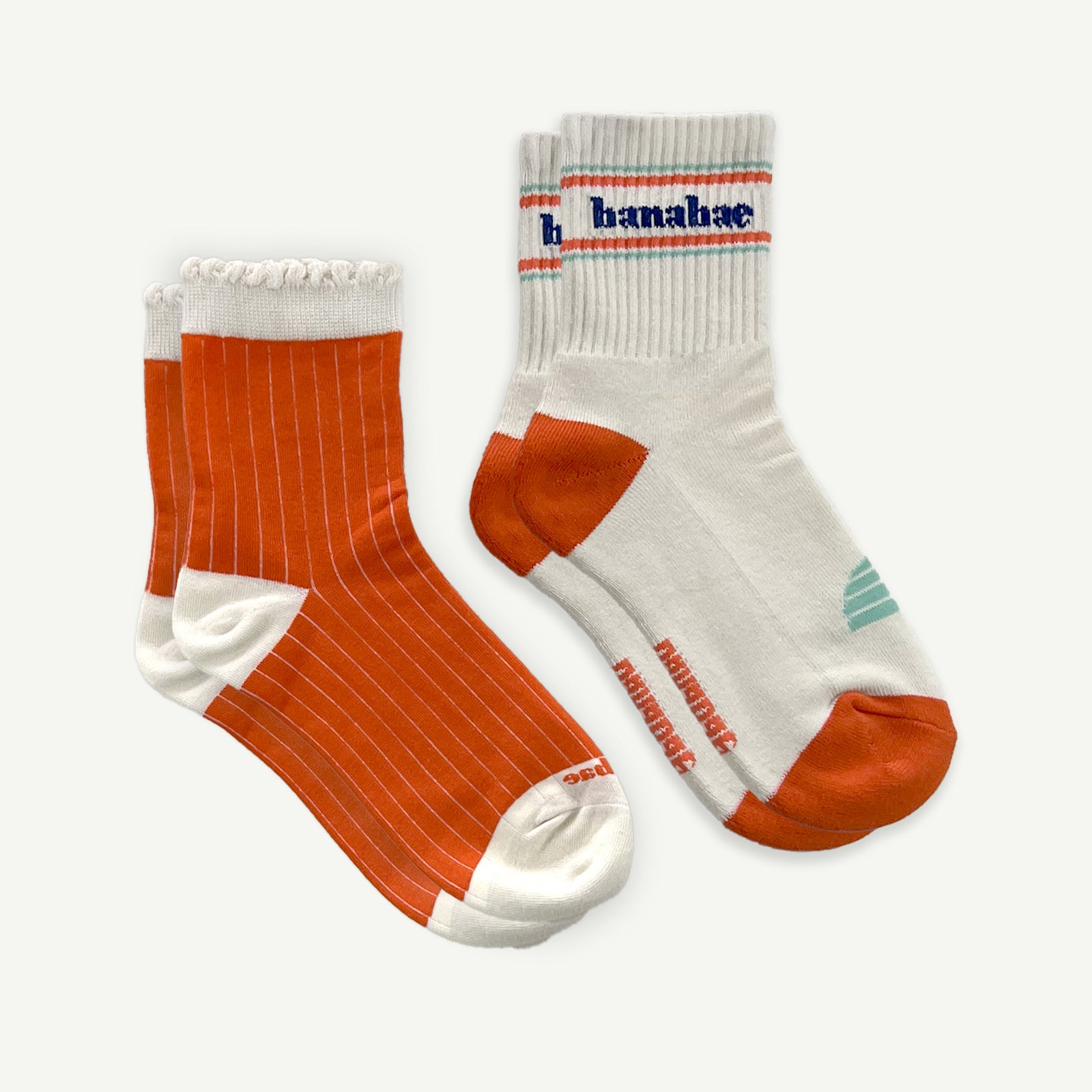 Banabae and Rib Scallop Organic Cotton Sock Pack - Kids