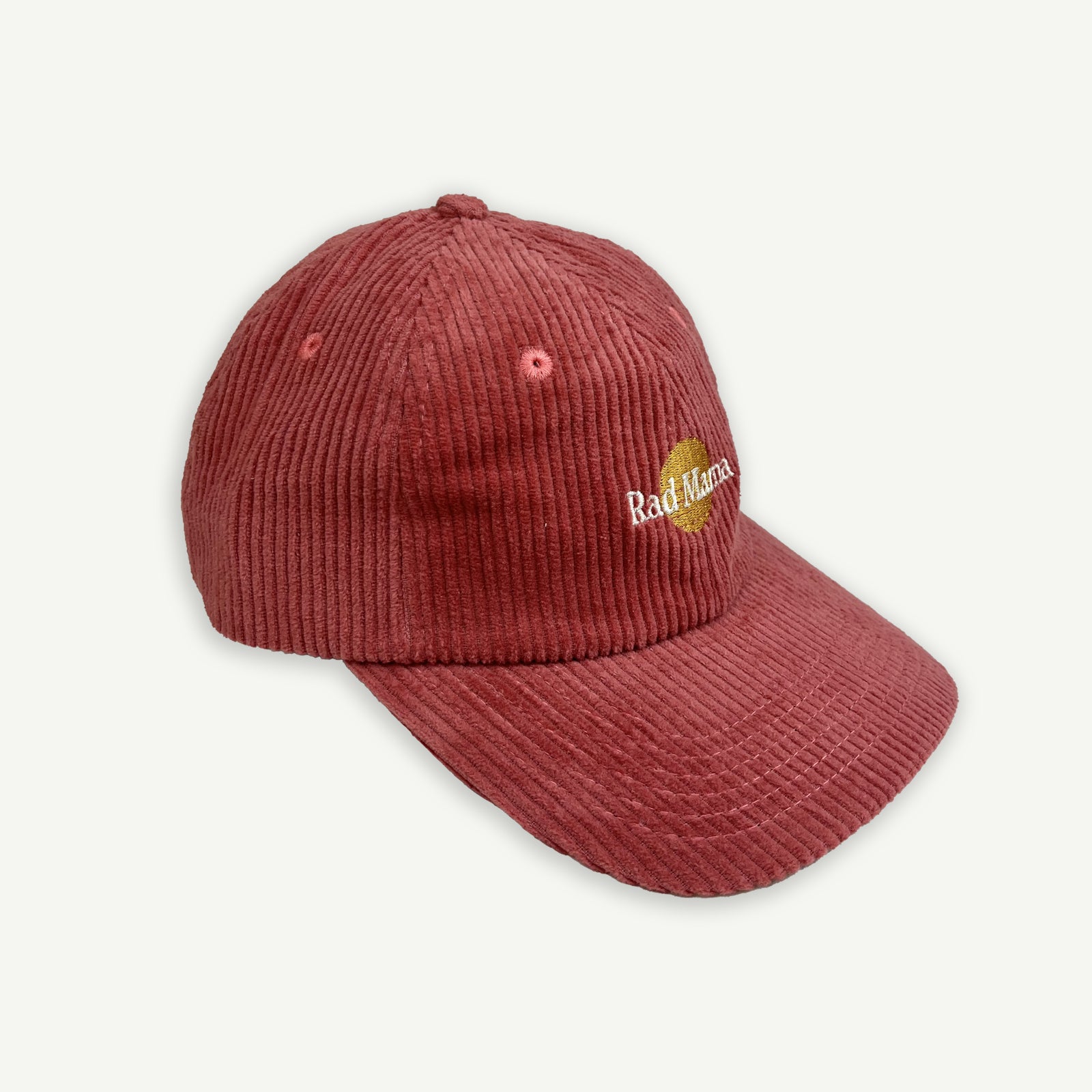 Rad Mama and Rad Kid Cord Cap Bundle - Eco Red