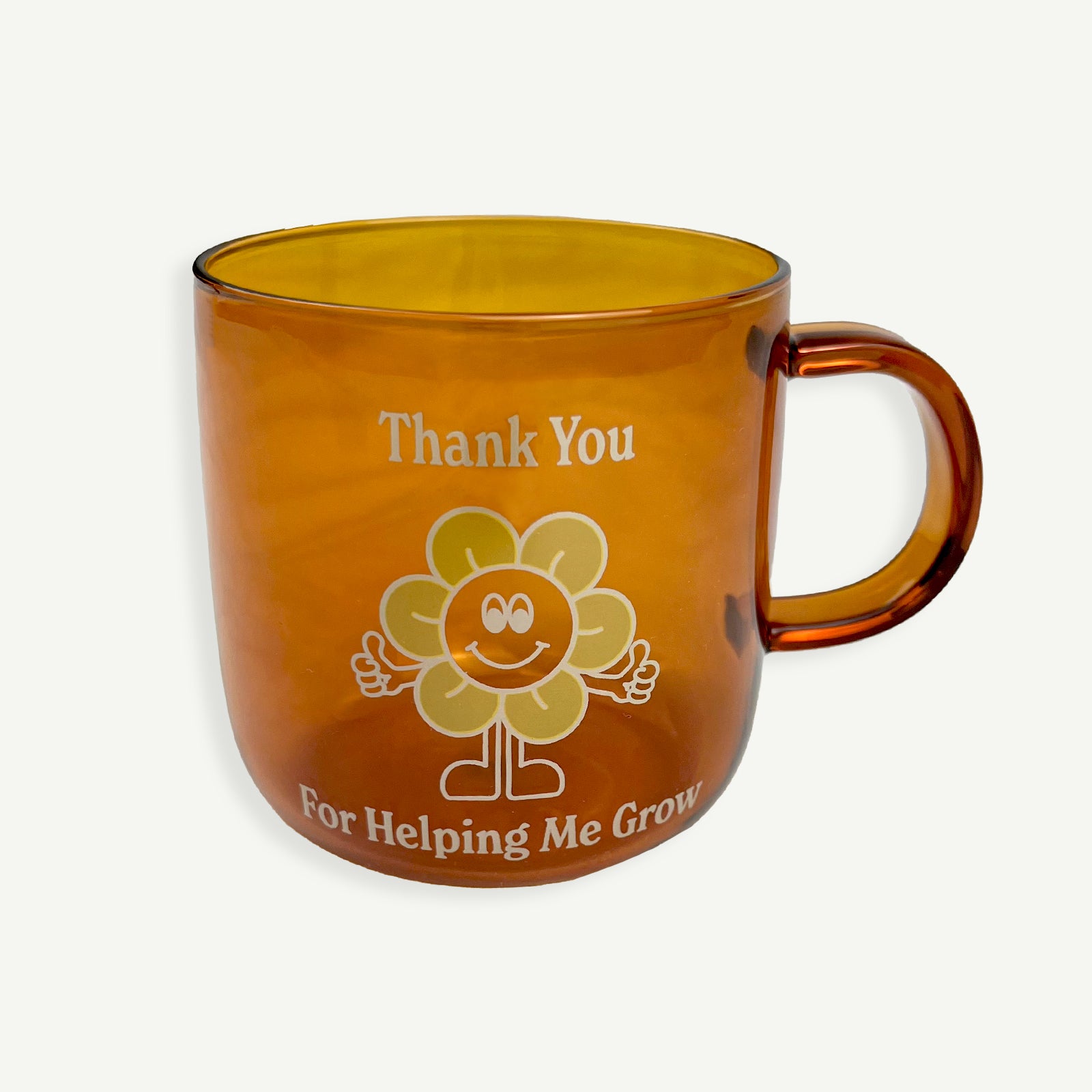 Thank You For Helping Me Grow Glass Mug - Amber