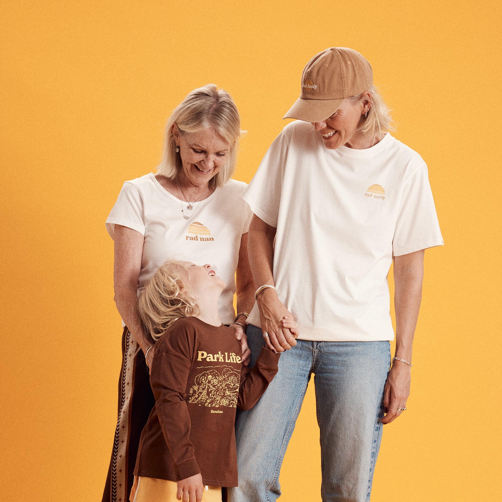 Rad Aunty Organic Cotton Longline Tee - Natural