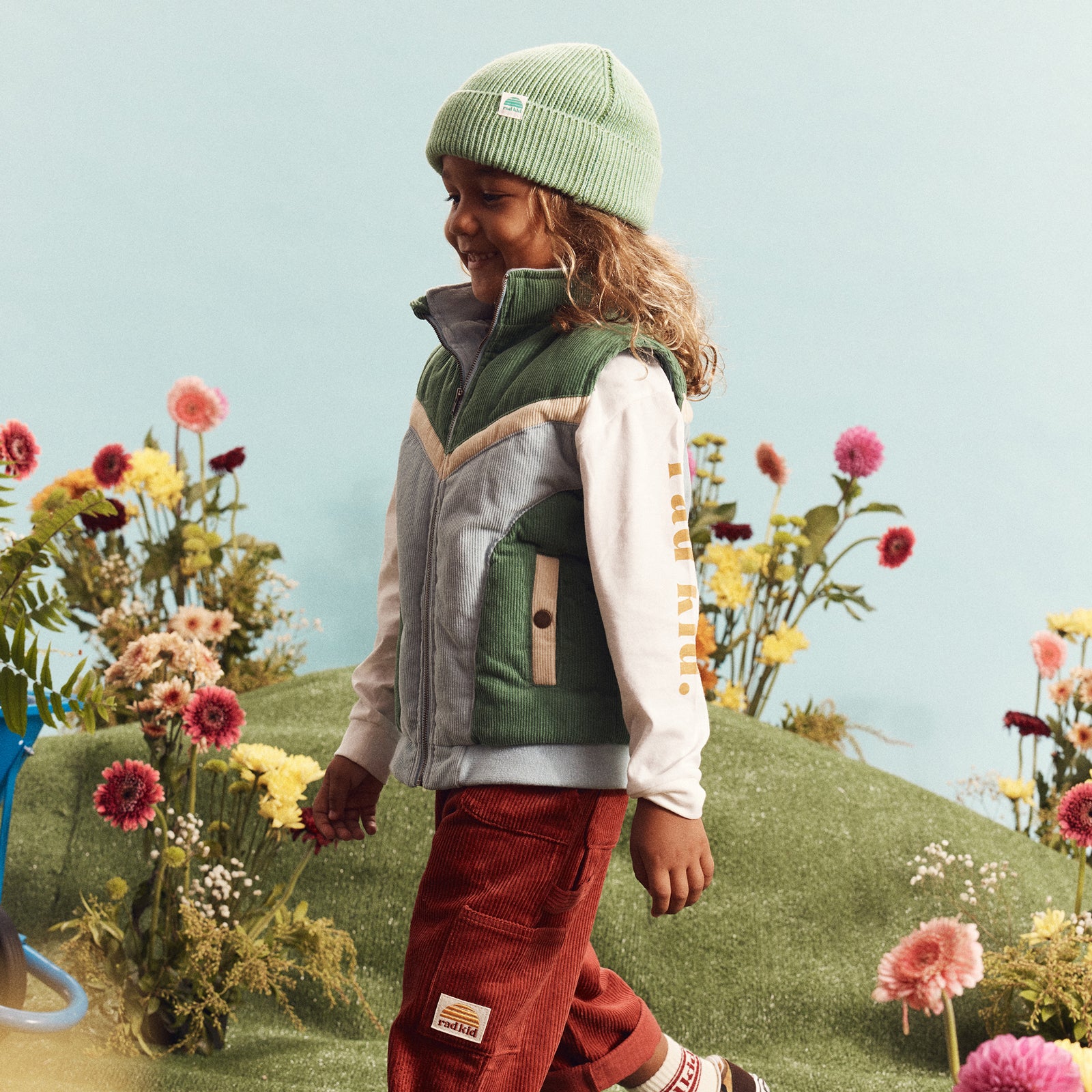 Convertible Cord Puffer Jacket - Ocean