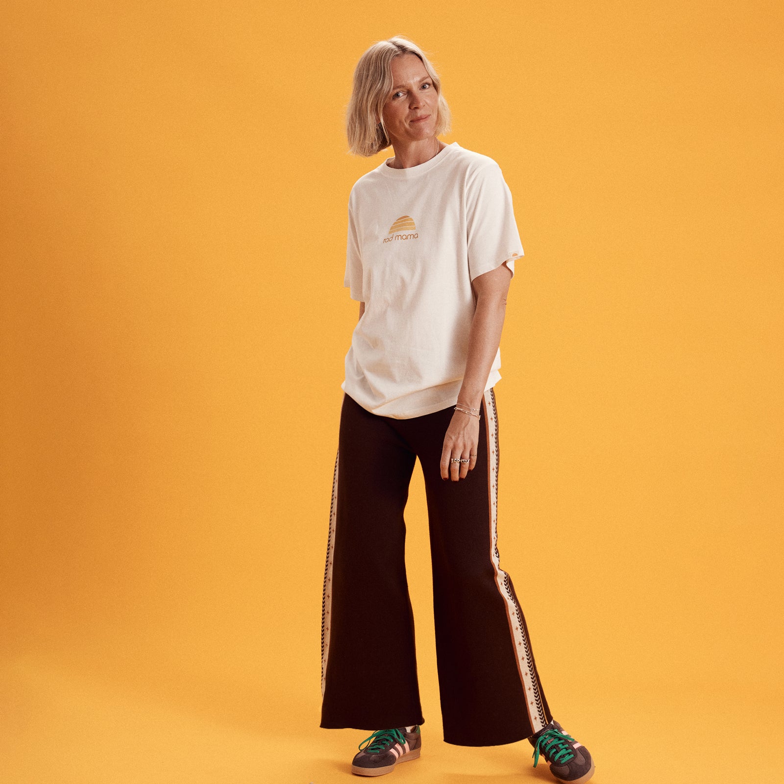 Twilight Side Stripe Knit Pants - Ladies