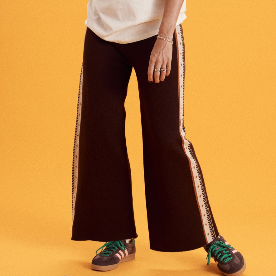 Twilight Side Stripe Knit Pants - Ladies