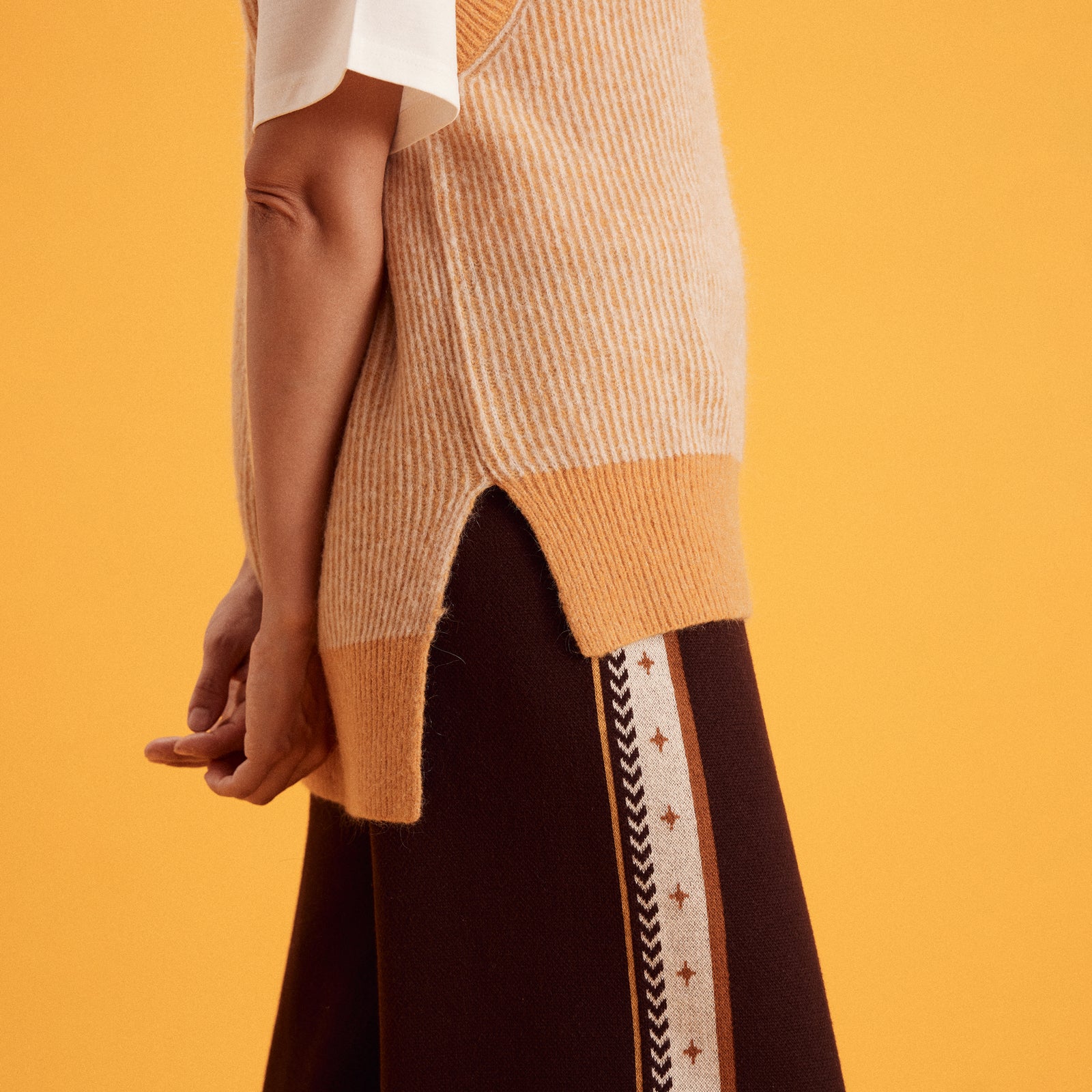 Twilight Side Stripe Knit Pants - Ladies