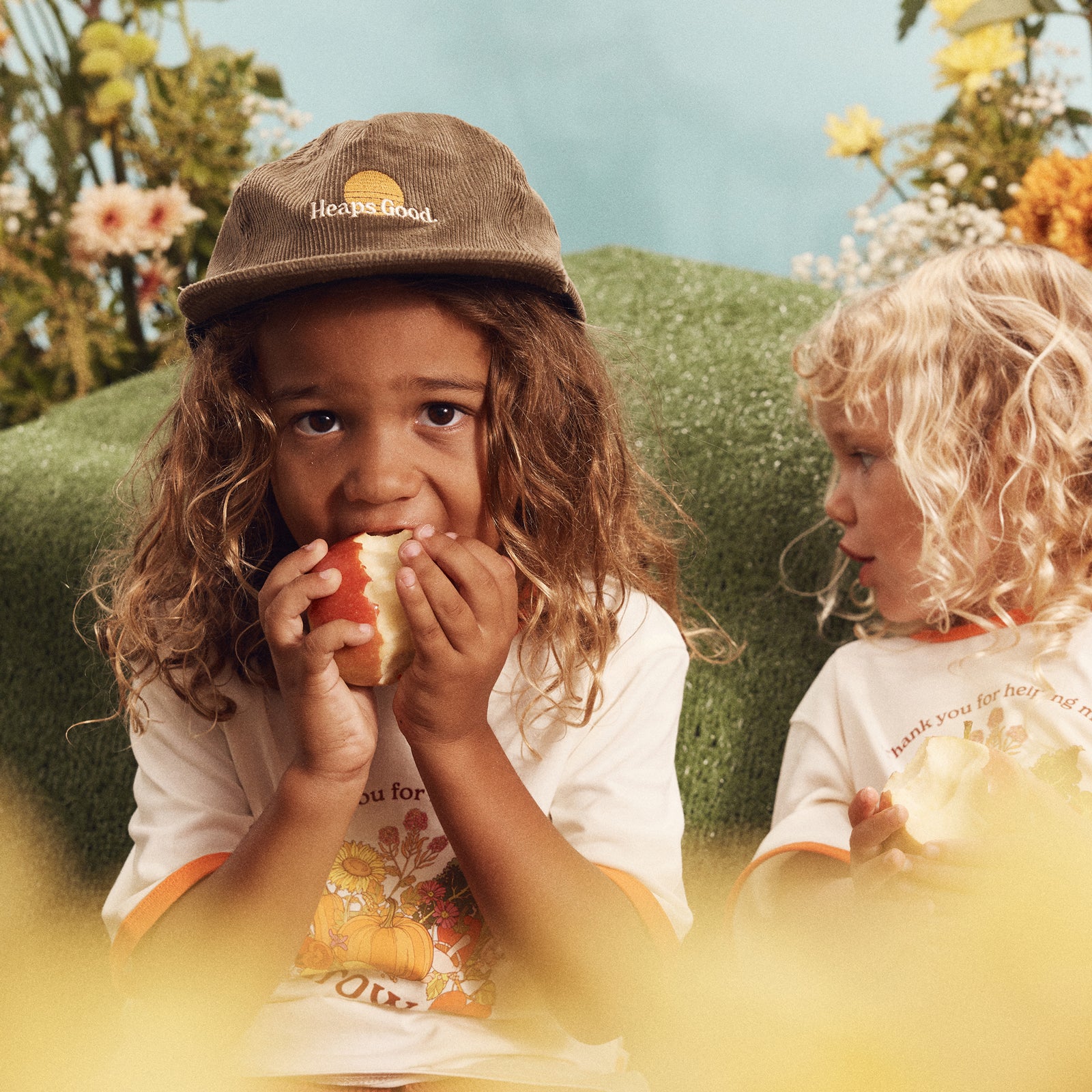 Heaps Good Kids Cord Cap - Khaki