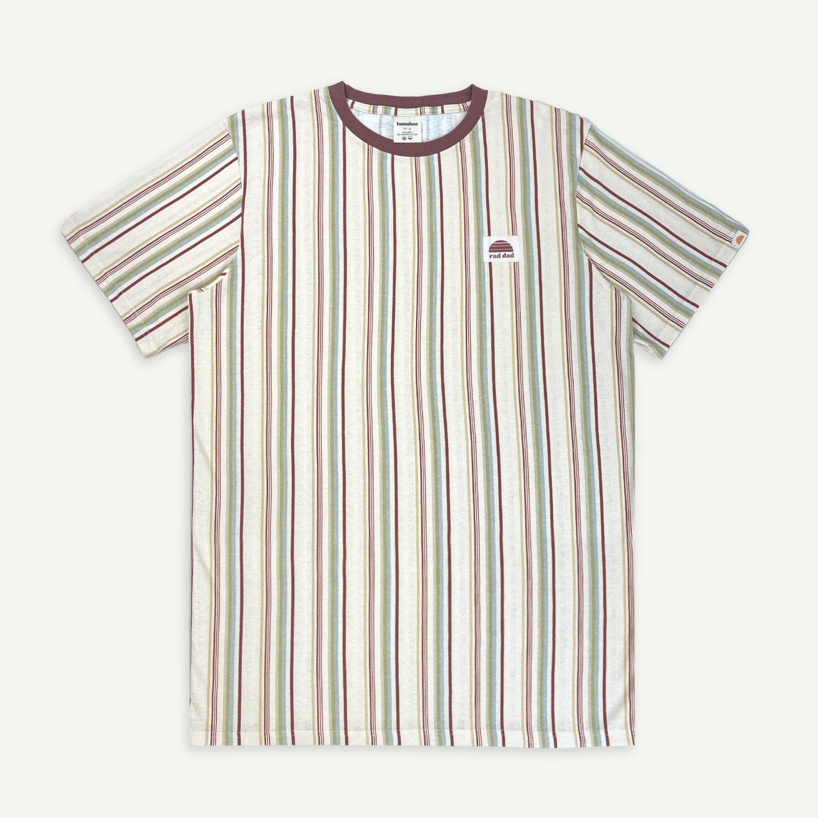 Rad Dad Vertical Stripe Hemp Tee - Craisin