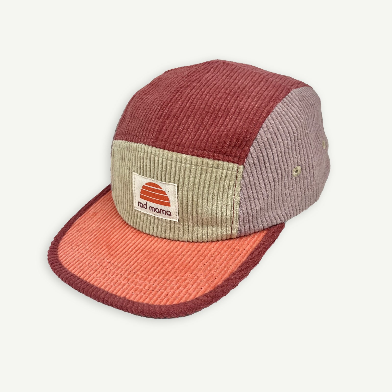 Rad Mama Five Panel Splice Cord Cap - Berry Nice
