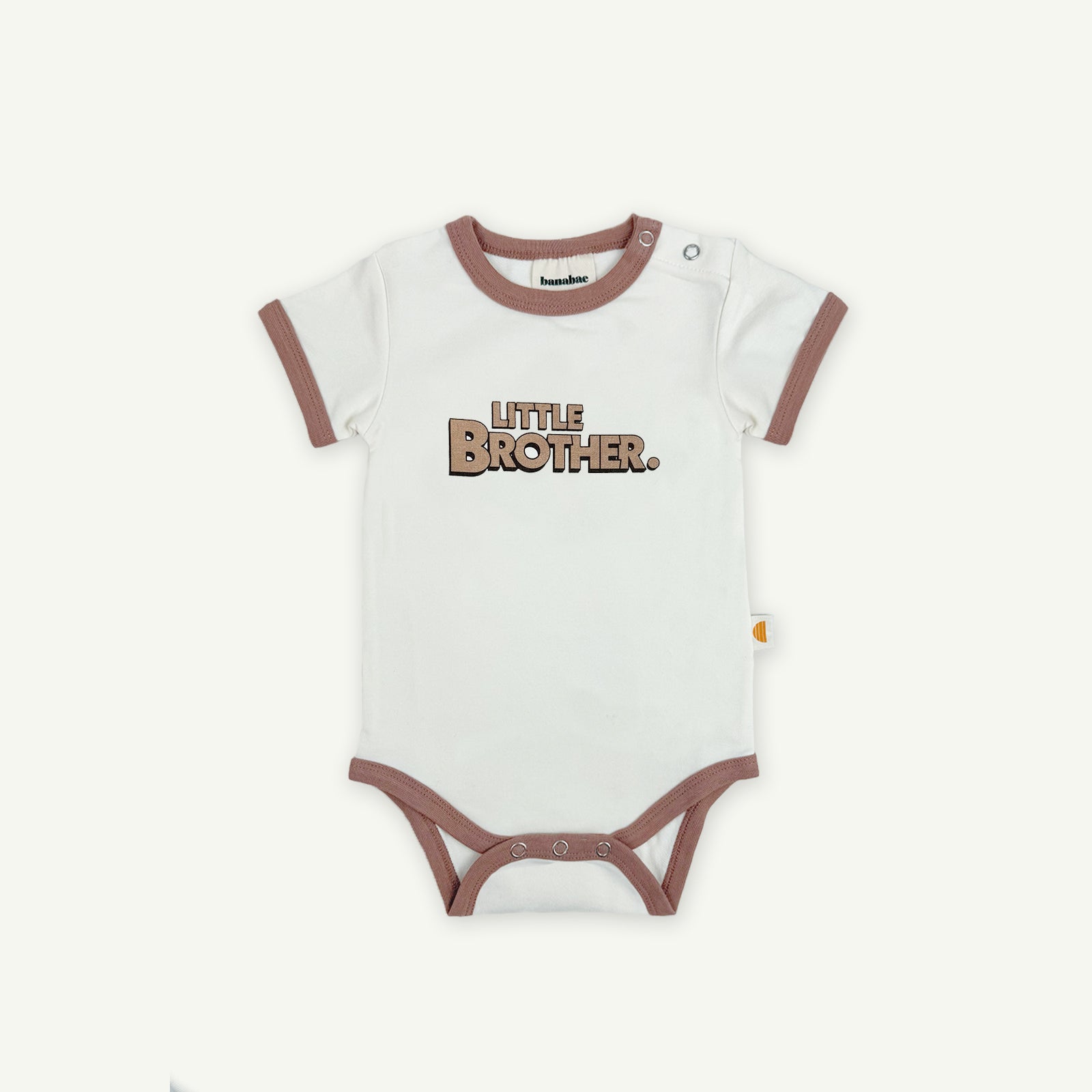 Little Brother Organic Cotton Onesie - Mousse