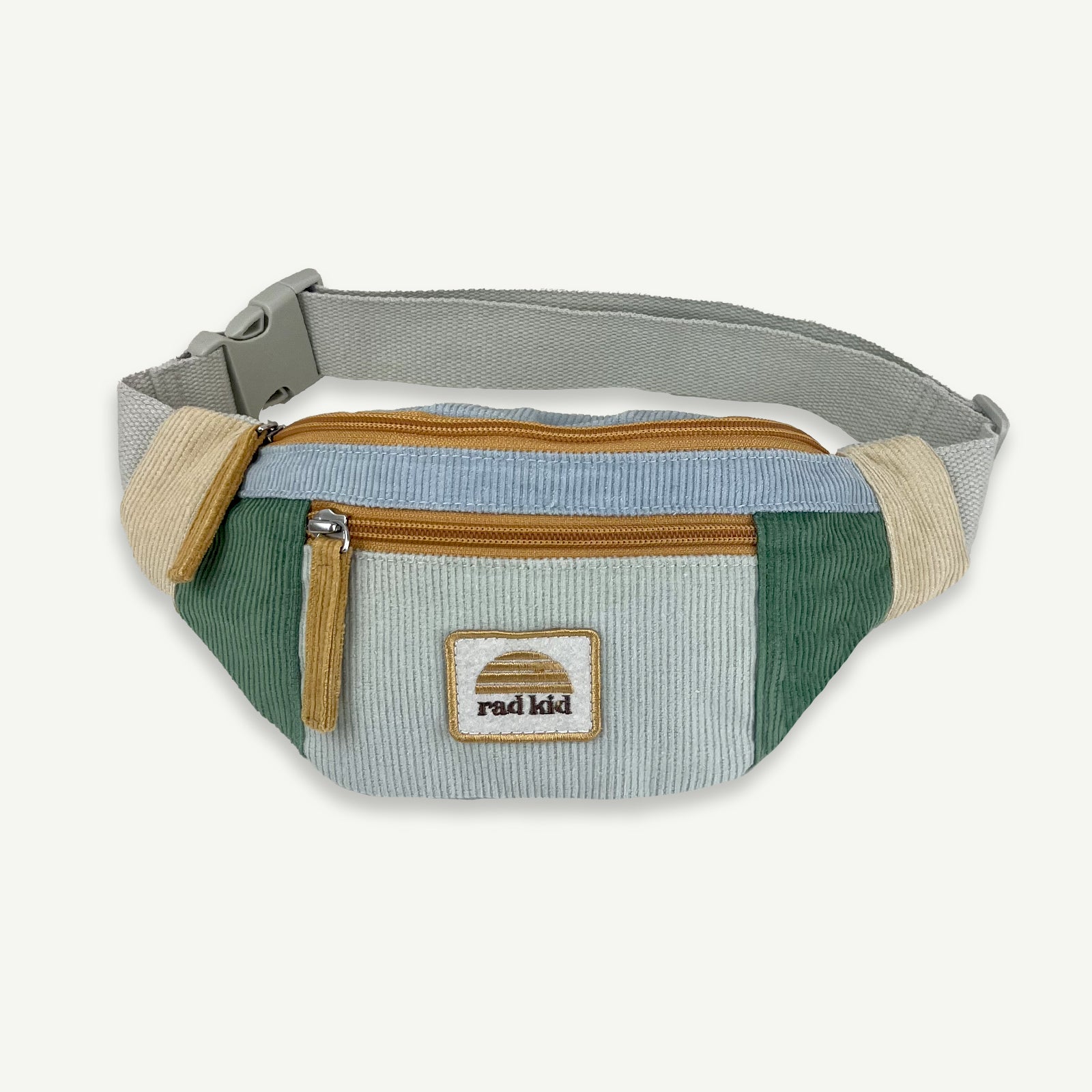 Rad Kid Corduroy Splice Eco Belt Bag - Lagoon