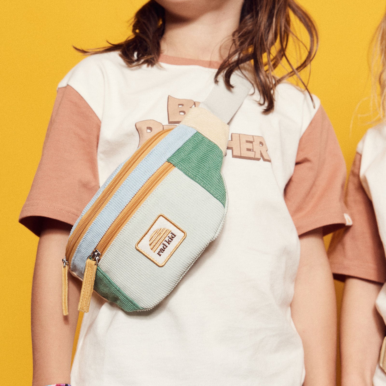 Rad Kid Corduroy Splice Eco Belt Bag - Lagoon