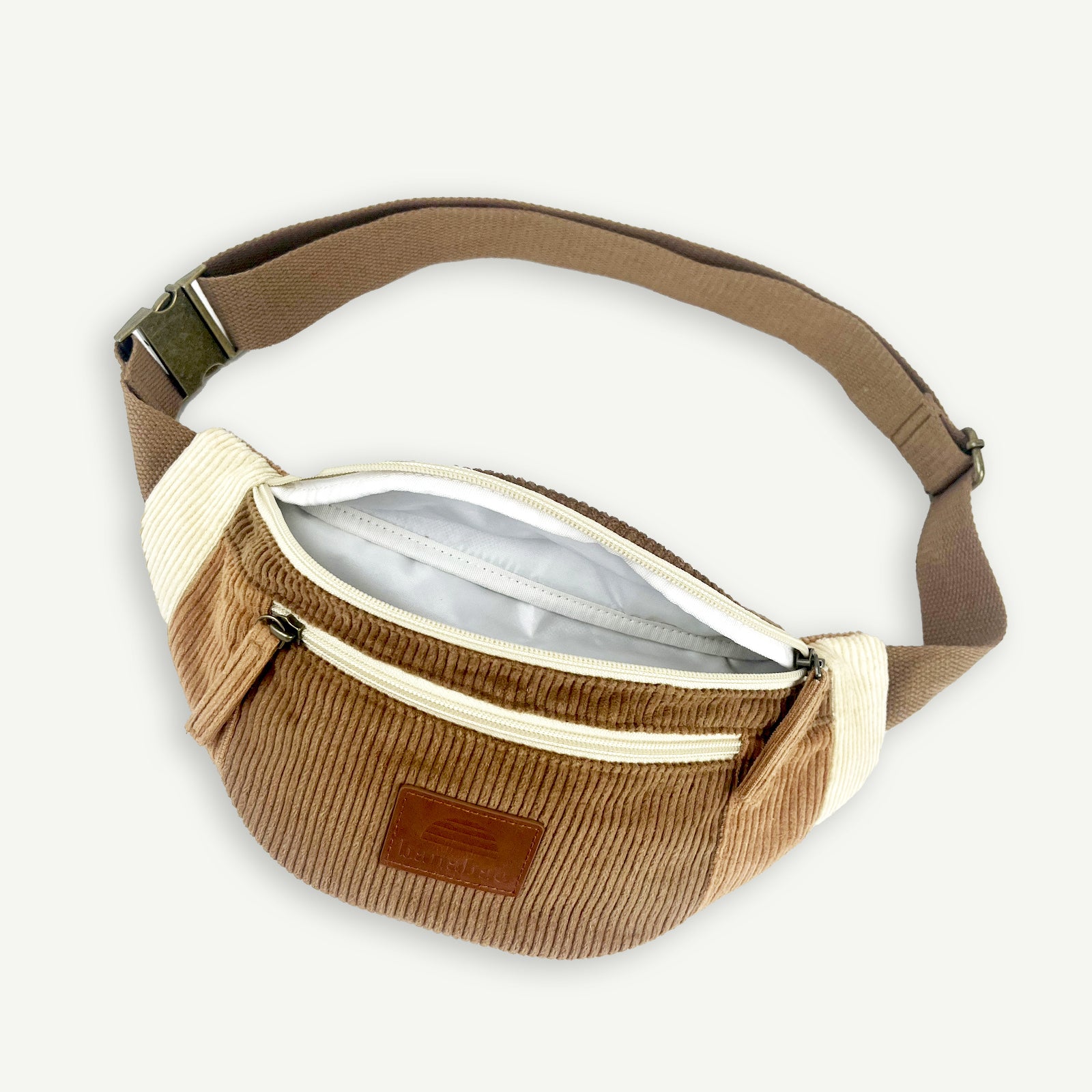 Banabae Corduroy Splice Eco Belt Bag - Tans
