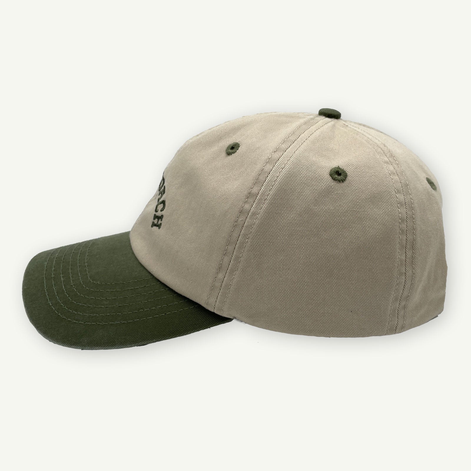 Rad Coach Washed Baseball Cap Two Tone - Khaki