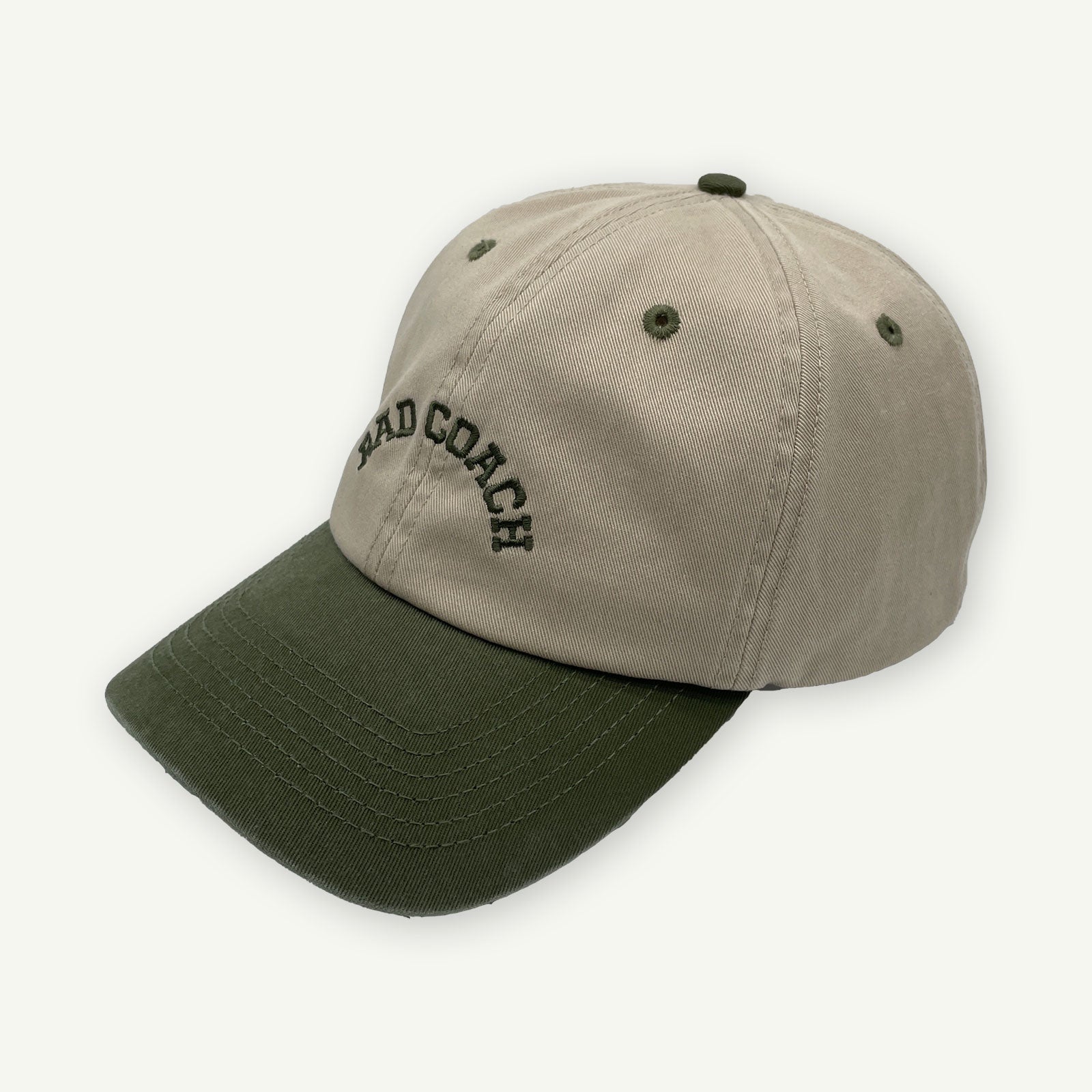 Rad Coach Washed Baseball Cap Two Tone - Khaki
