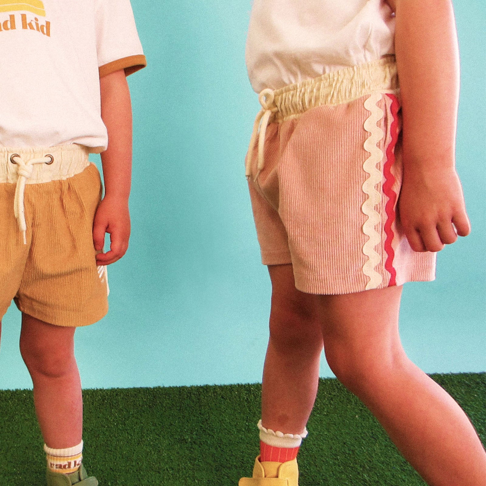 Ric Rac Cord Short Kids - Mauve