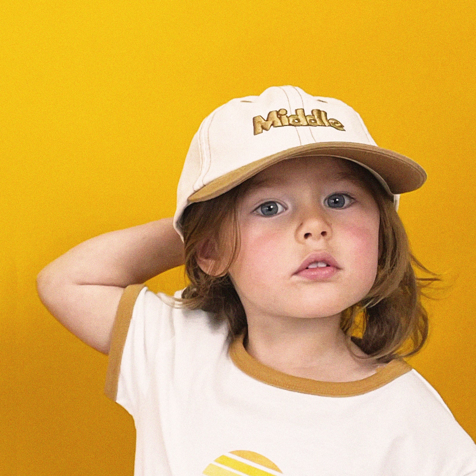 Middle Two Tone Baseball Cap