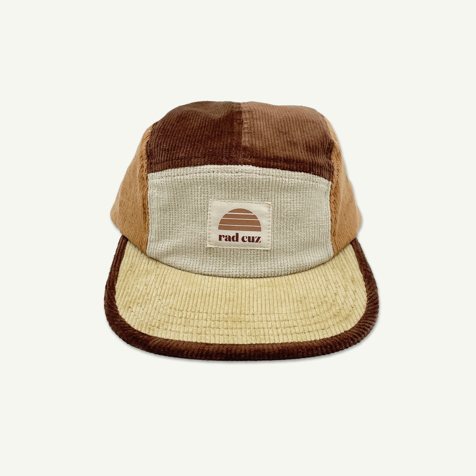Rad Cuz Five Panel Splice Cord Cap - Tan