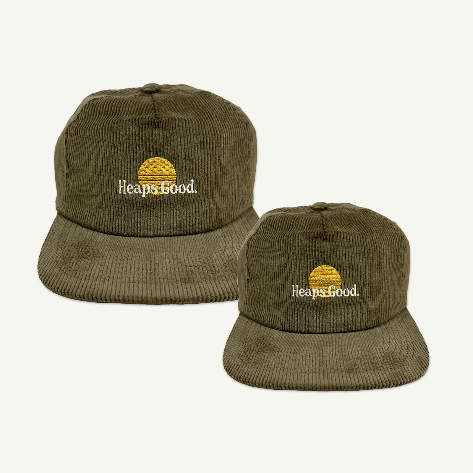 Heaps Good Cord Cap Bundle - Khaki