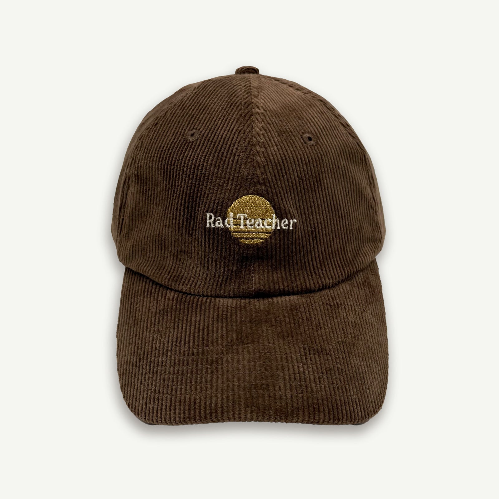 Rad Teacher Cord Baseball Cap - Choc